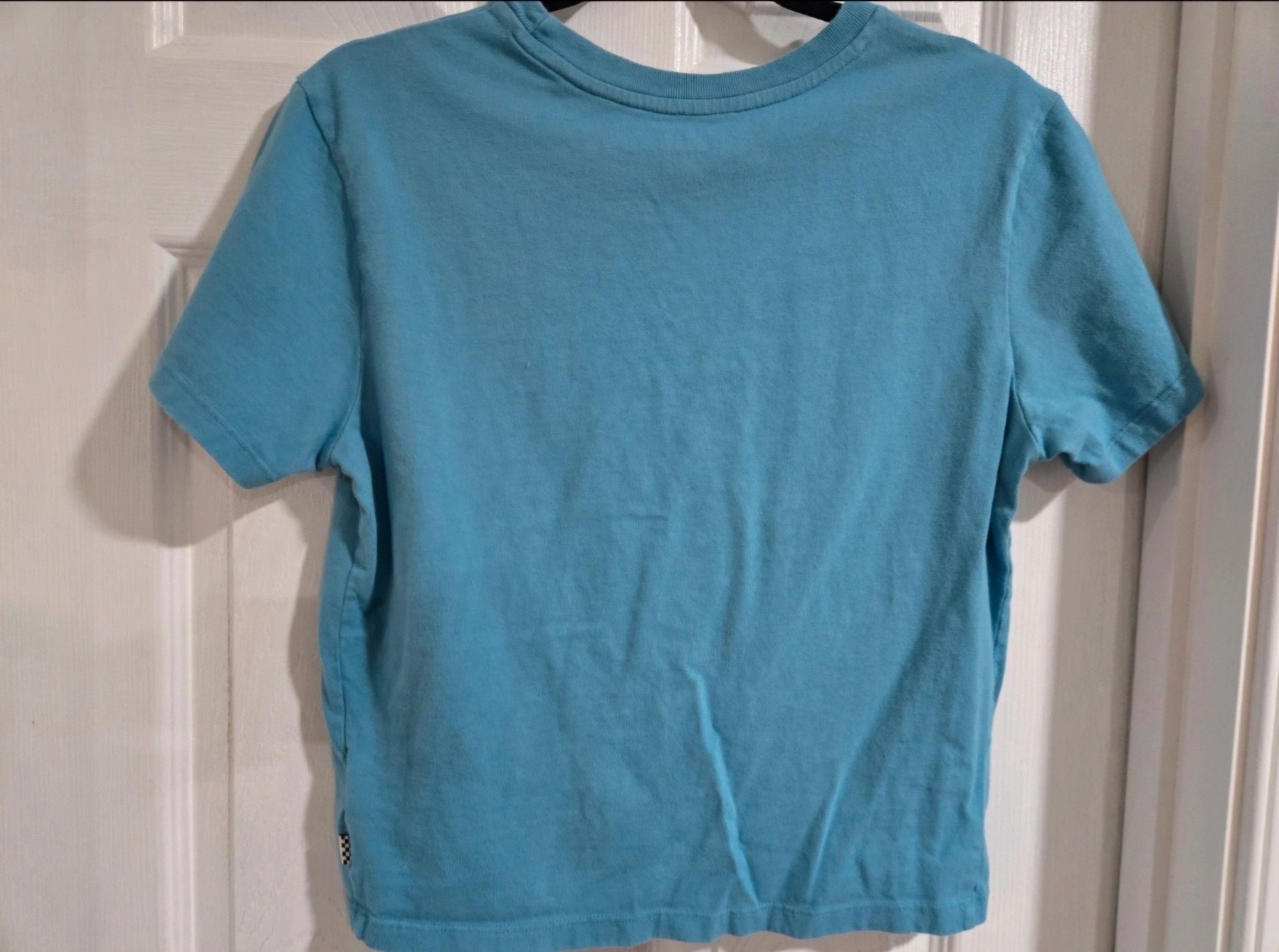 Vans T-Shirt Size Medium Blue Tie Front Short Sleeve Top 6