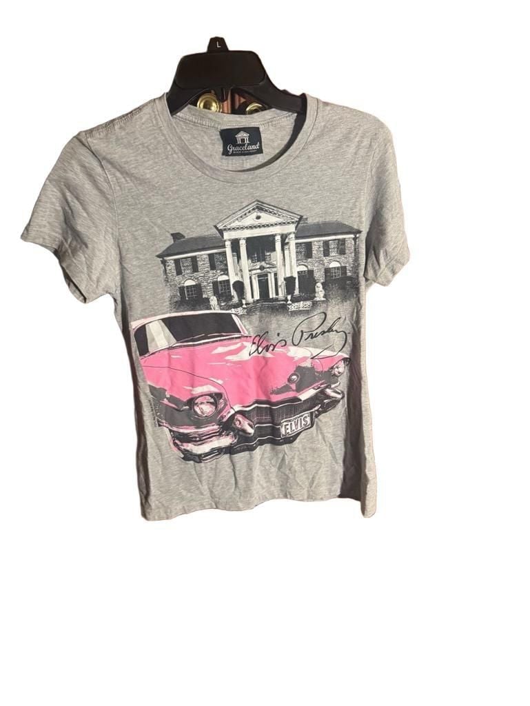 Graceland Elvis Presley Pink Cadillac Graphic T-Shirt Size L 2