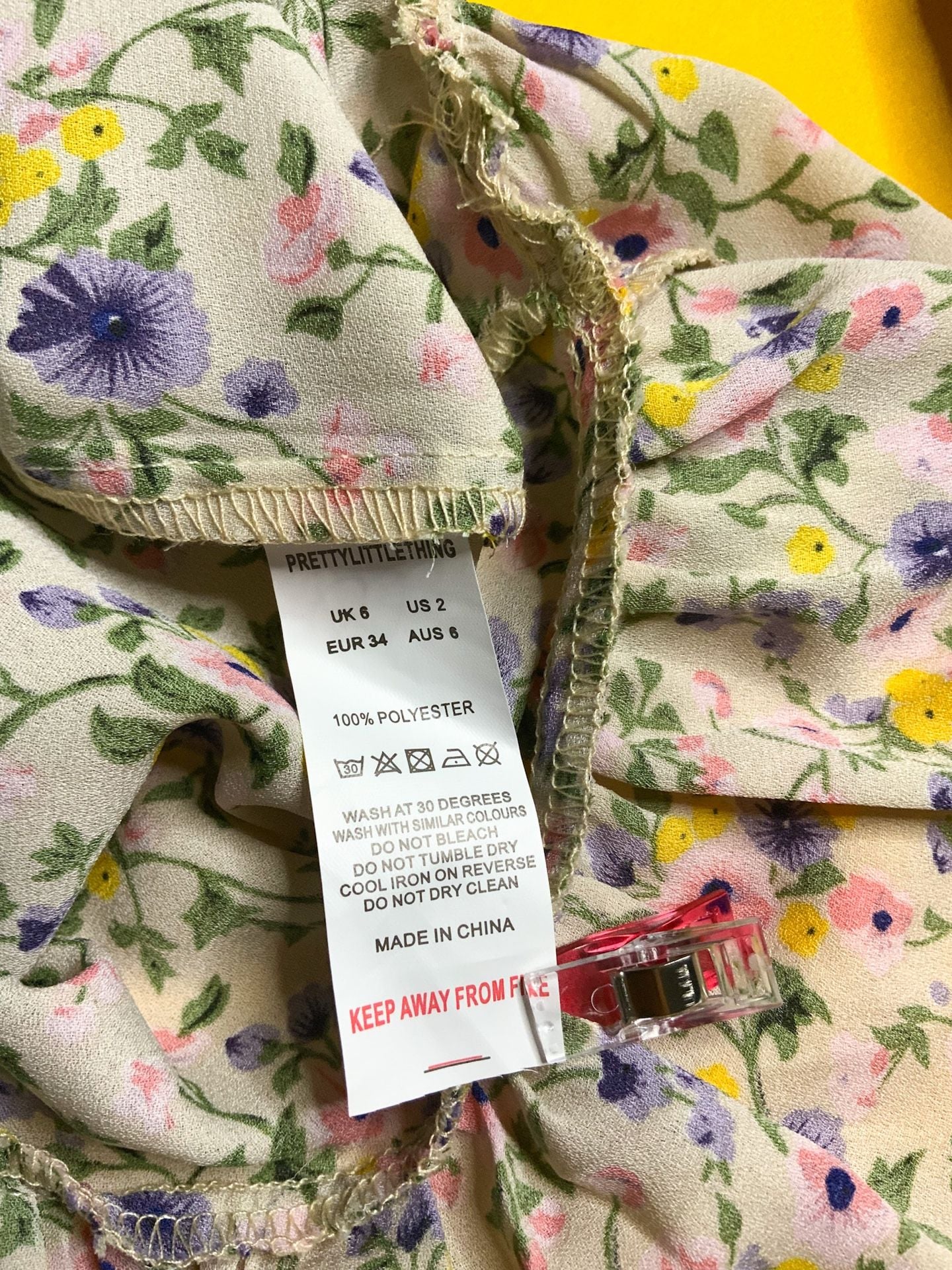 NWT PrettyLittleThing Floral Print Dress Women Size US 2 7