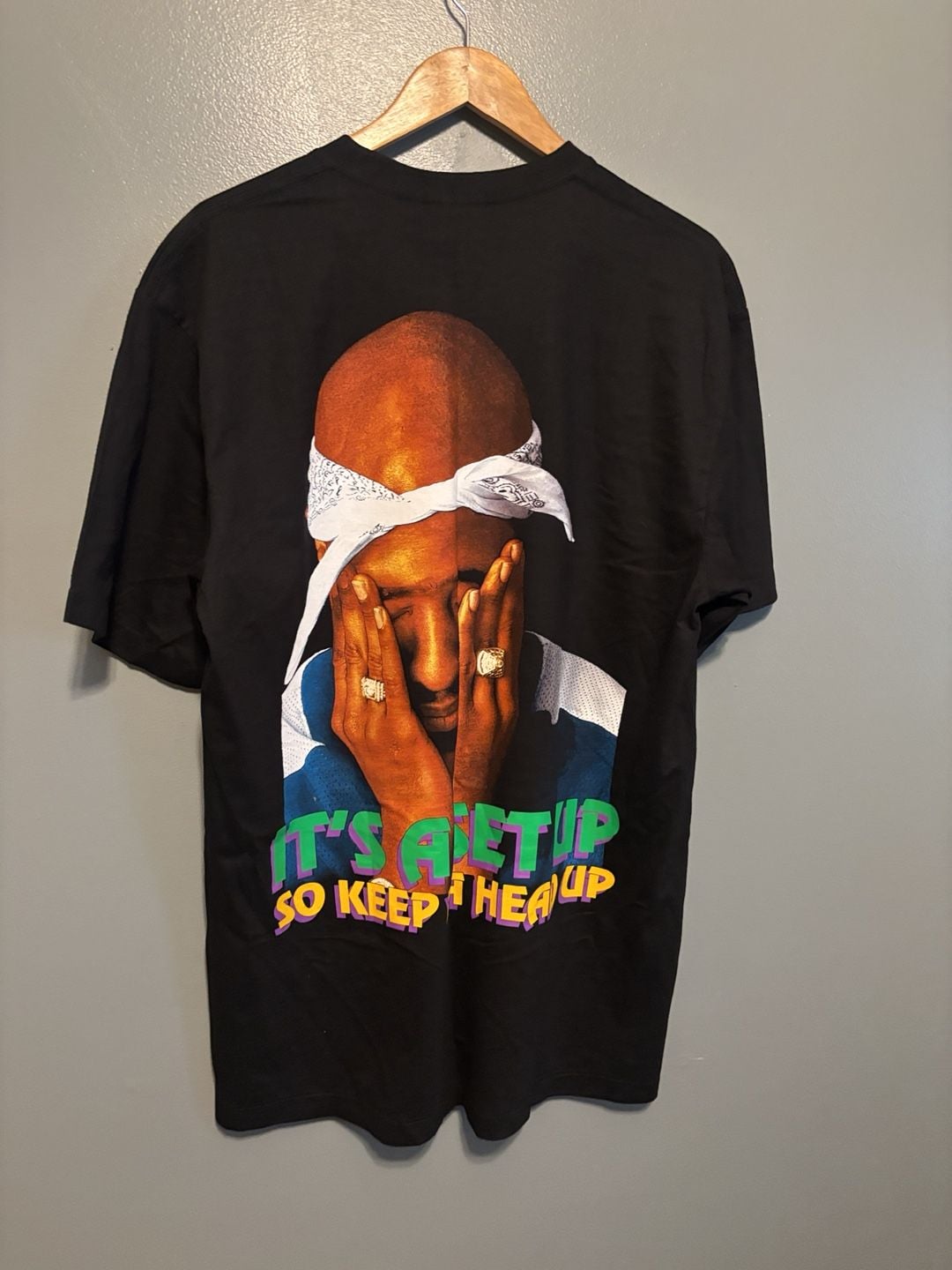 The Roxx Tupac Graphic T-Shirt Size XL Black 90s Rap Tee 3