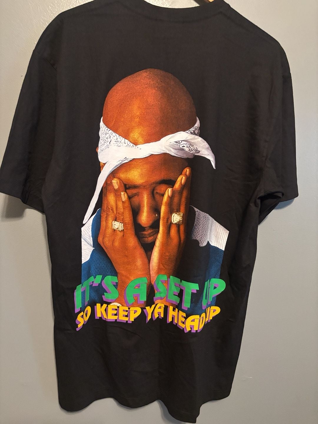 The Roxx Tupac Graphic T-Shirt Size XL Black 90s Rap Tee 4