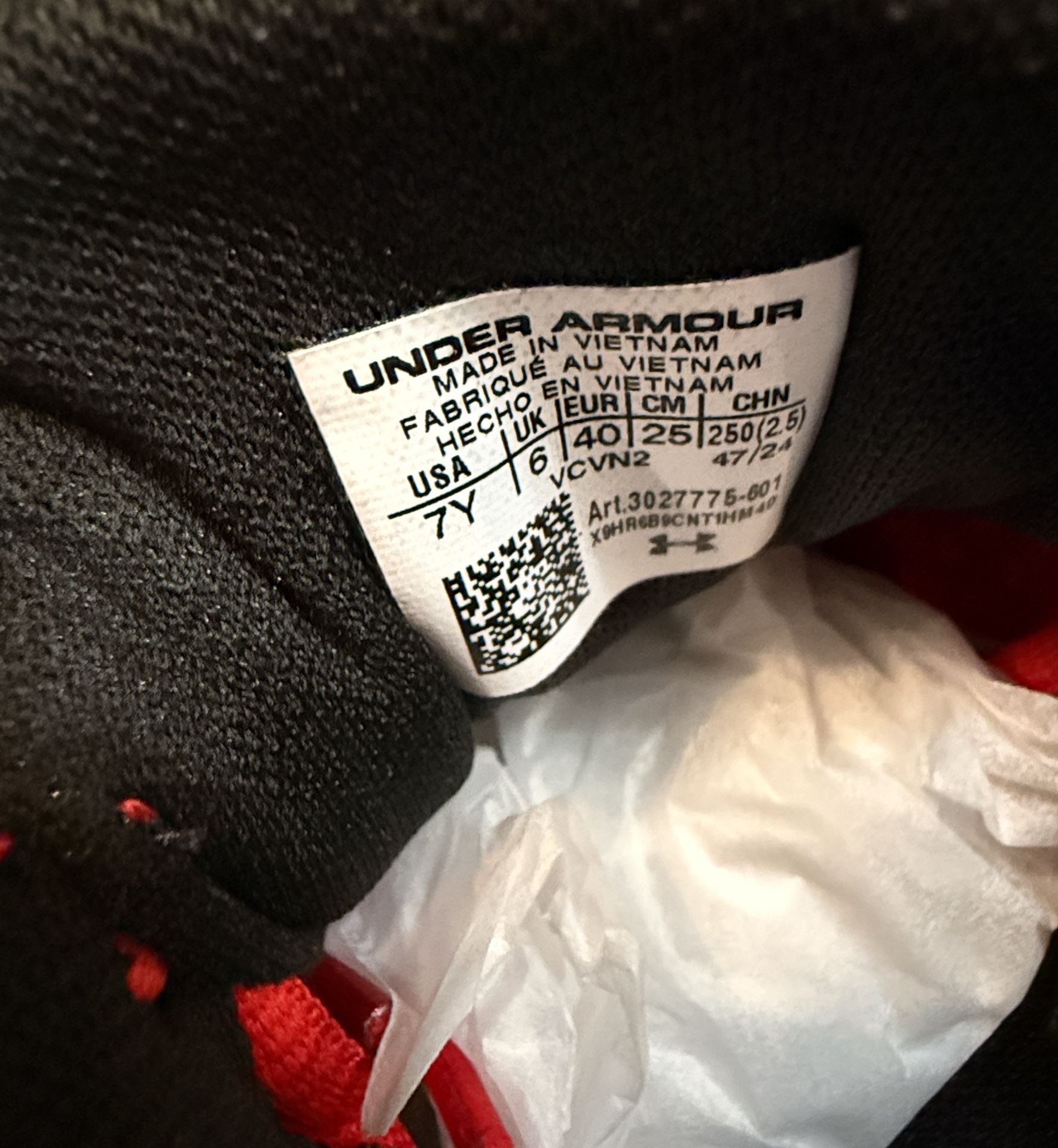Under Armour BGS HOVR Turbulence 2 Size 7Y Red Sneakers 5