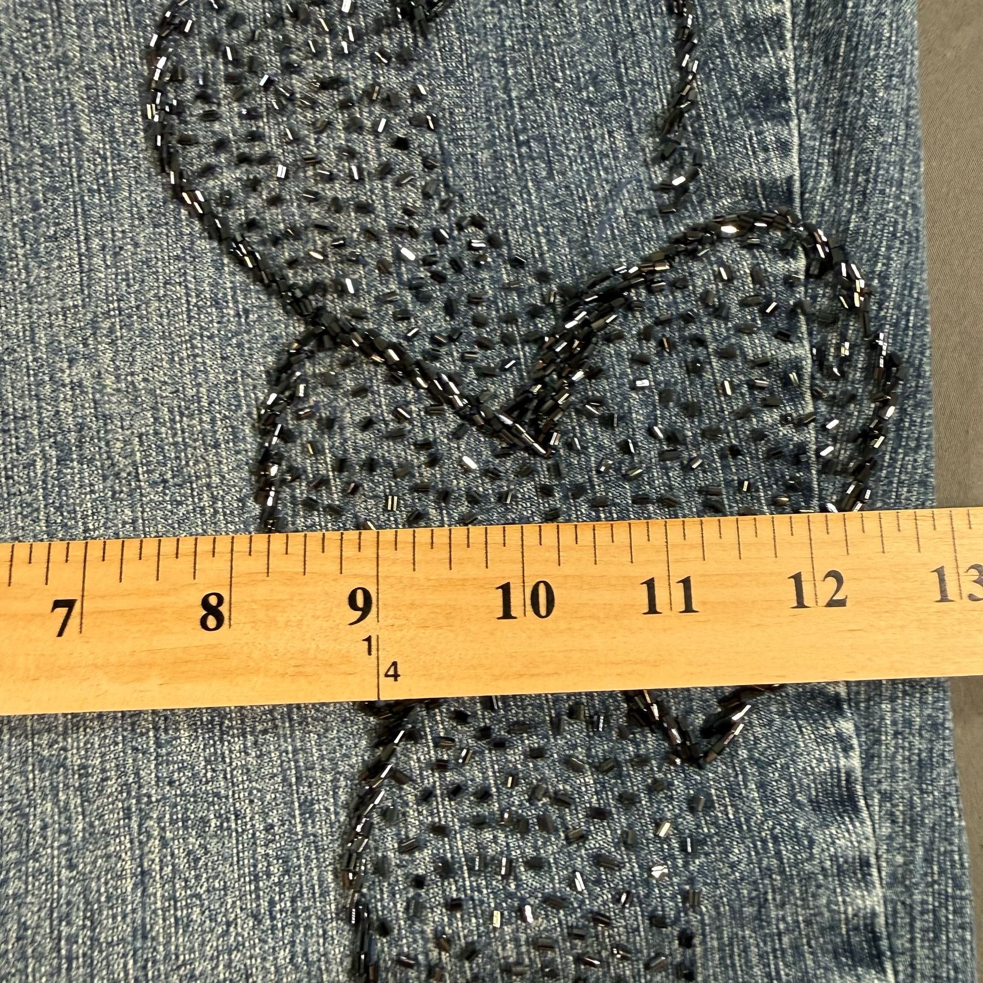 Denim 24/7 Women's Plus Size 22W Beaded Heart Embellished Jeans Y2K
8