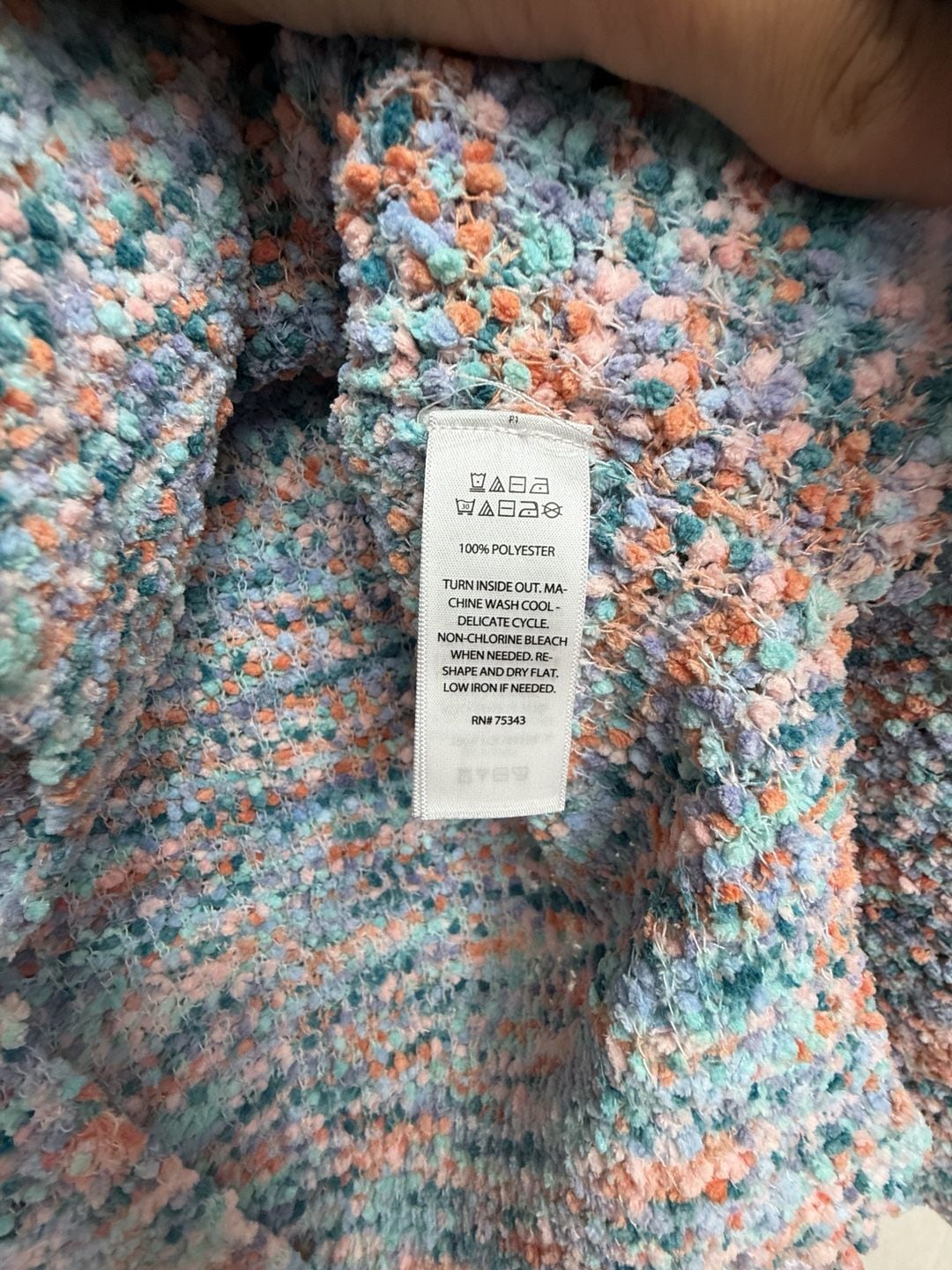 Rachel Zoe Chenille Sweater Size M Multicolor Textured Knit Pullover 4