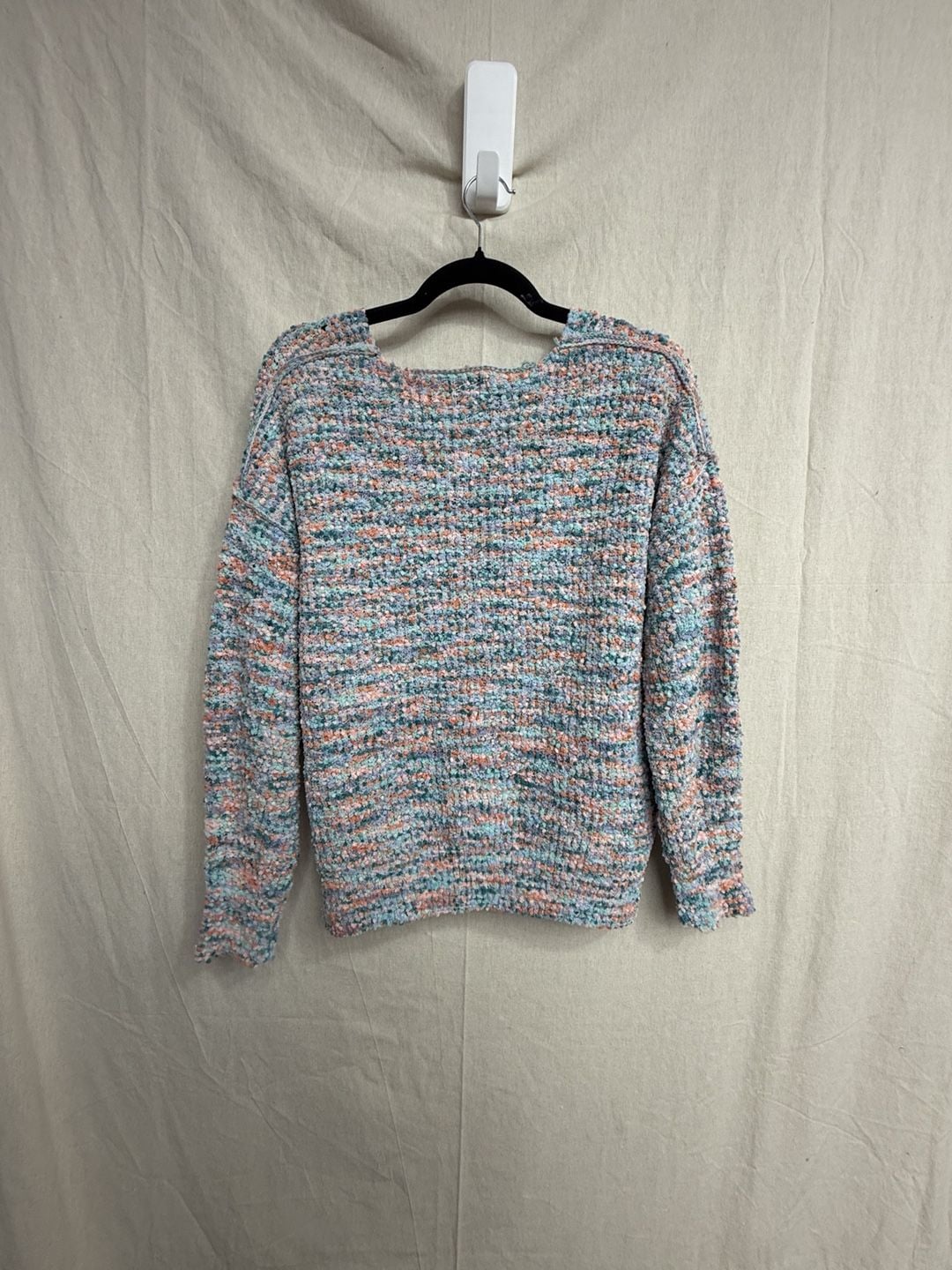 Rachel Zoe Chenille Sweater Size M Multicolor Textured Knit Pullover 5