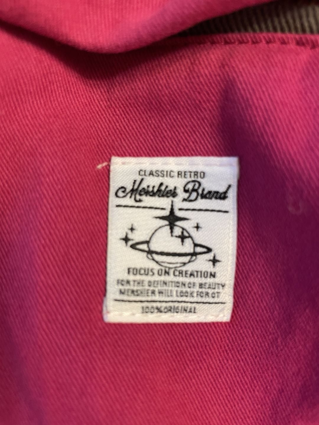 Mershier Brand Classic Retro Style 1910 Jacket Pink 100% Cotton Corduroy Collar 8