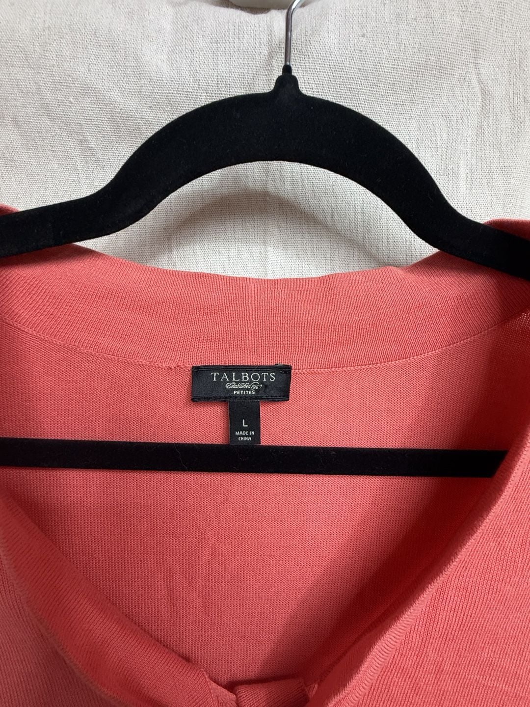 Talbots Pullover Sweater Size L Petite Pink Cotton Rayon Long Sleeve 3