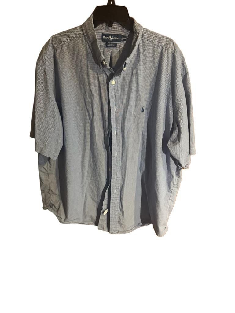 Ralph Lauren Blake Short Sleeve Button Down Shirt Size XXL Blue Gingham 2