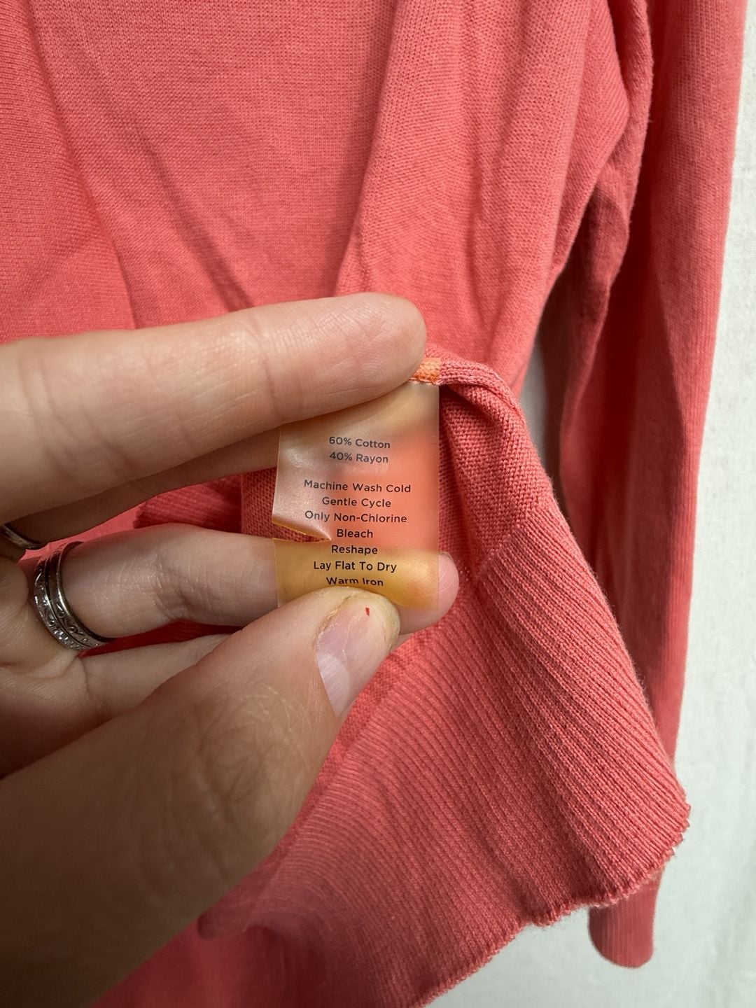 Talbots Pullover Sweater Size L Petite Pink Cotton Rayon Long Sleeve 4