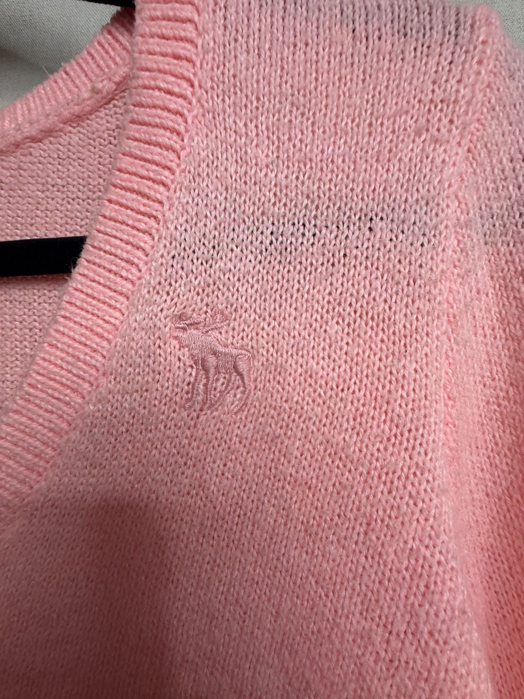 Abercrombie & Fitch V-Neck Sweater Size M Pink Long Sleeve 4
