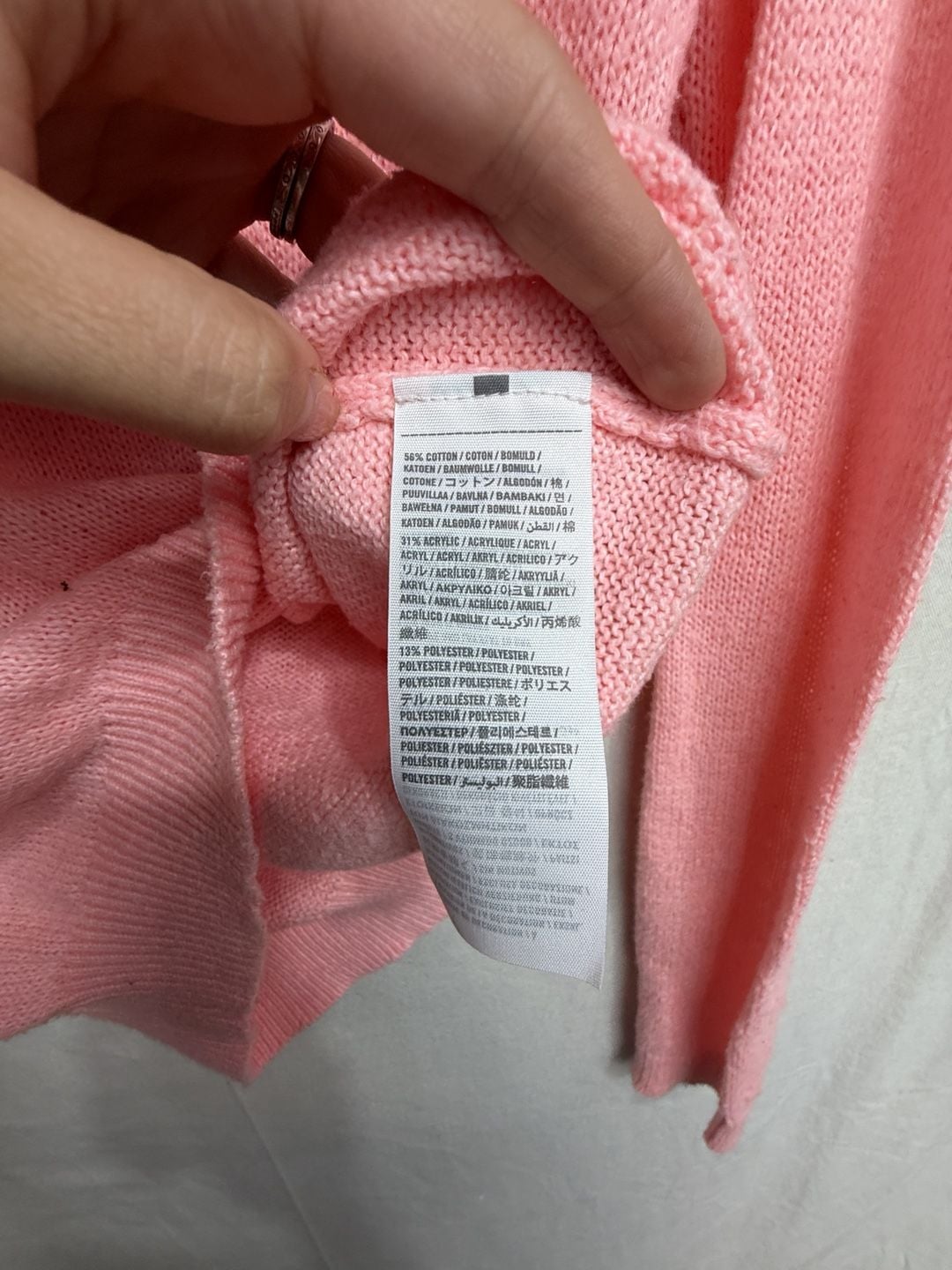 Abercrombie & Fitch V-Neck Sweater Size M Pink Long Sleeve 5