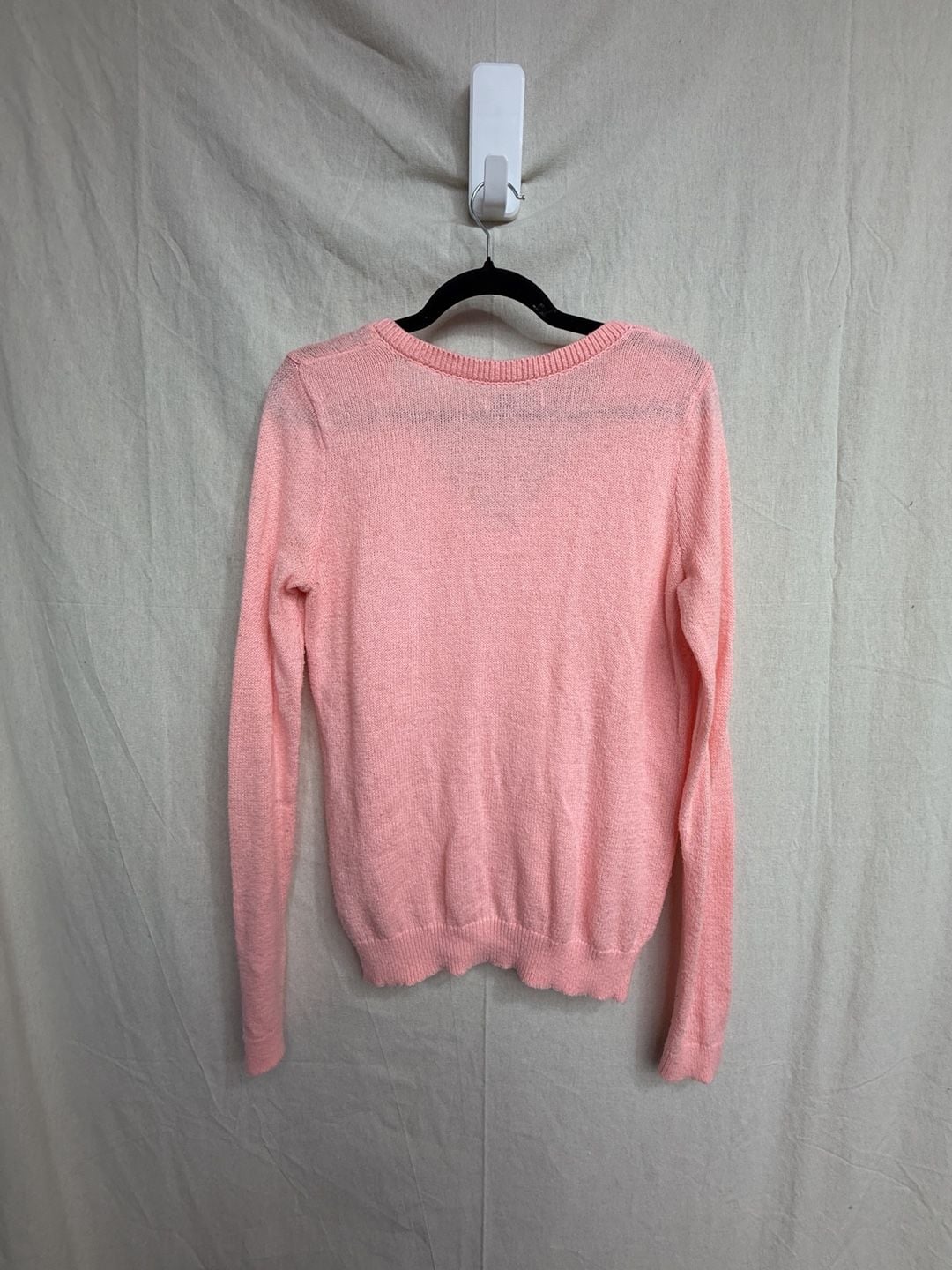 Abercrombie & Fitch V-Neck Sweater Size M Pink Long Sleeve 6