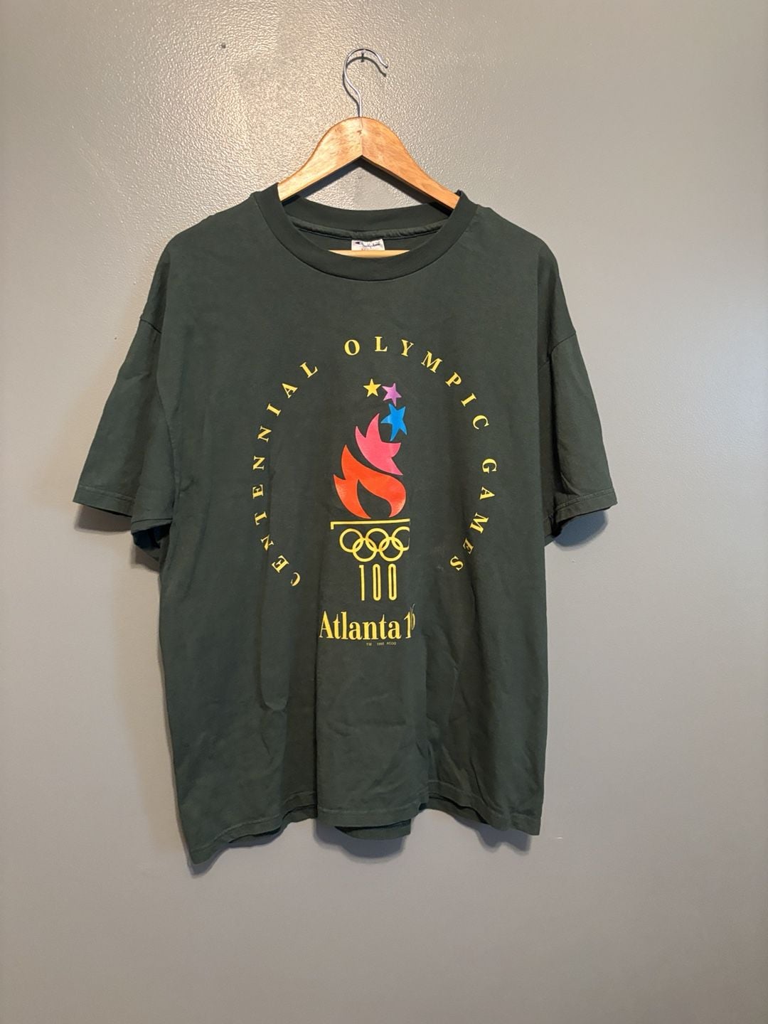 Champion Atlanta 1996 Centennial Olympic Games T-Shirt X-Large Green 7