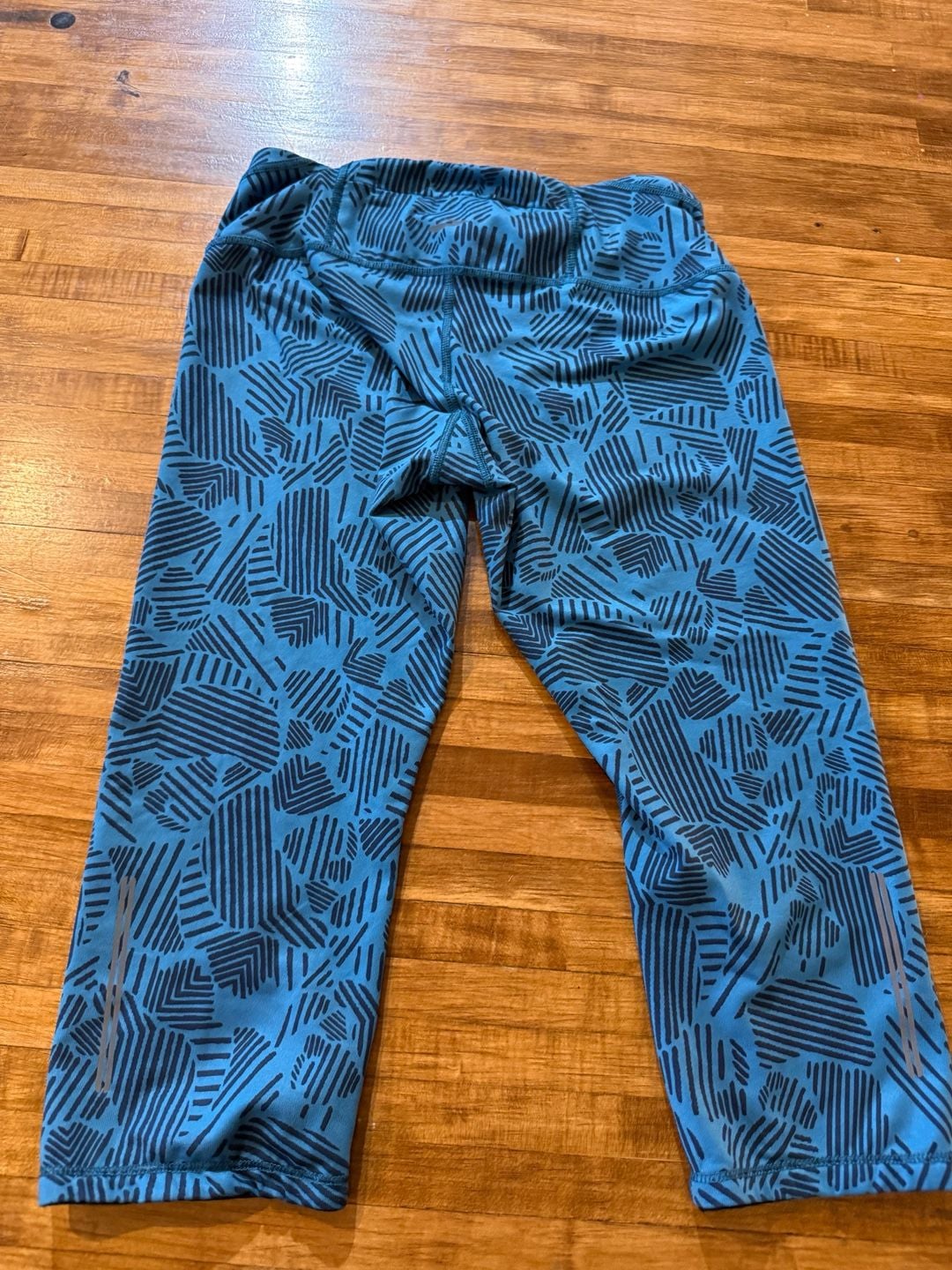 Brooks Printed Leggings Crop Size S Blue Athletic (q1) 6
