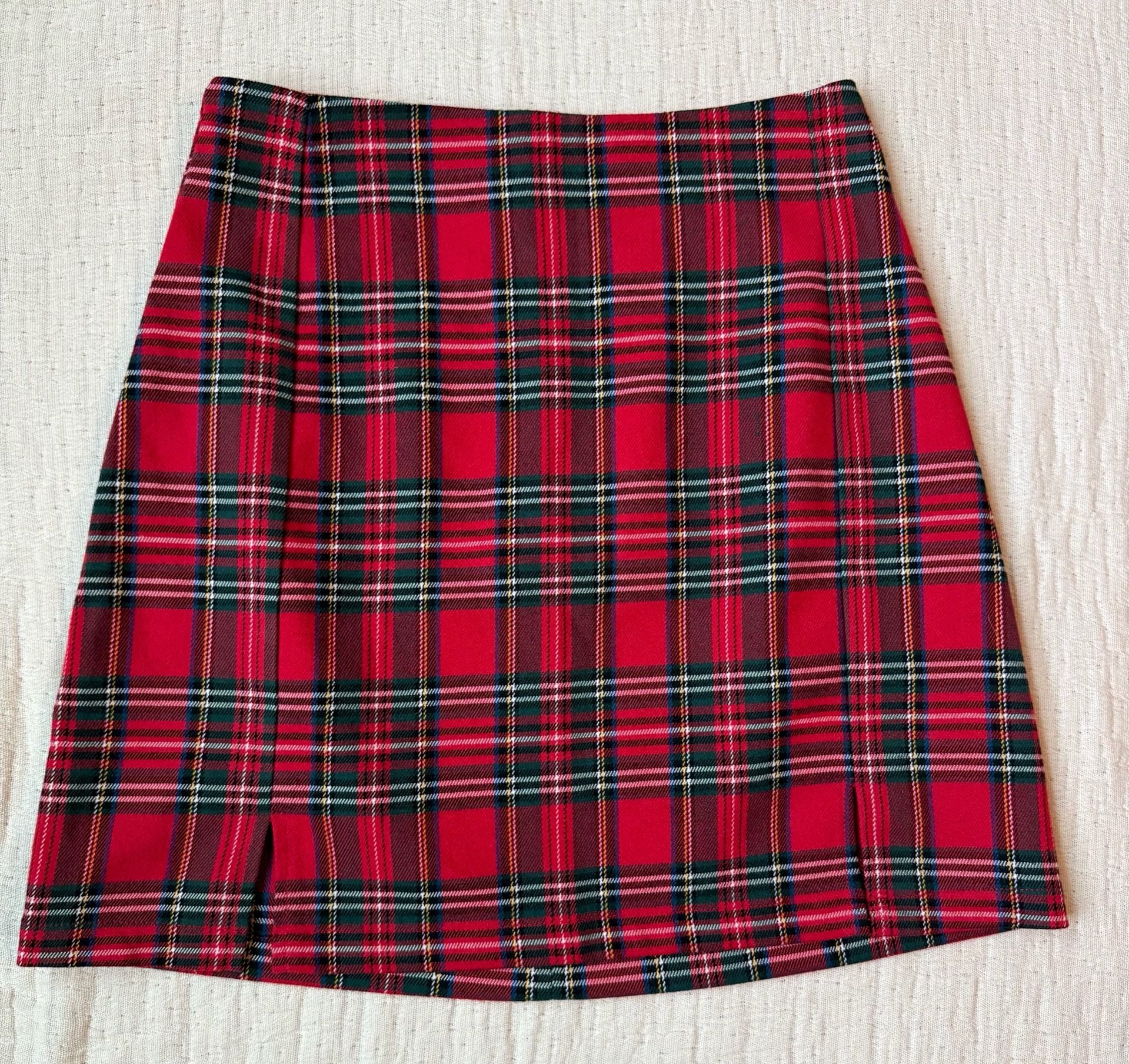 Brandy Melville Red Tartan Plaid Cara Skirt 2