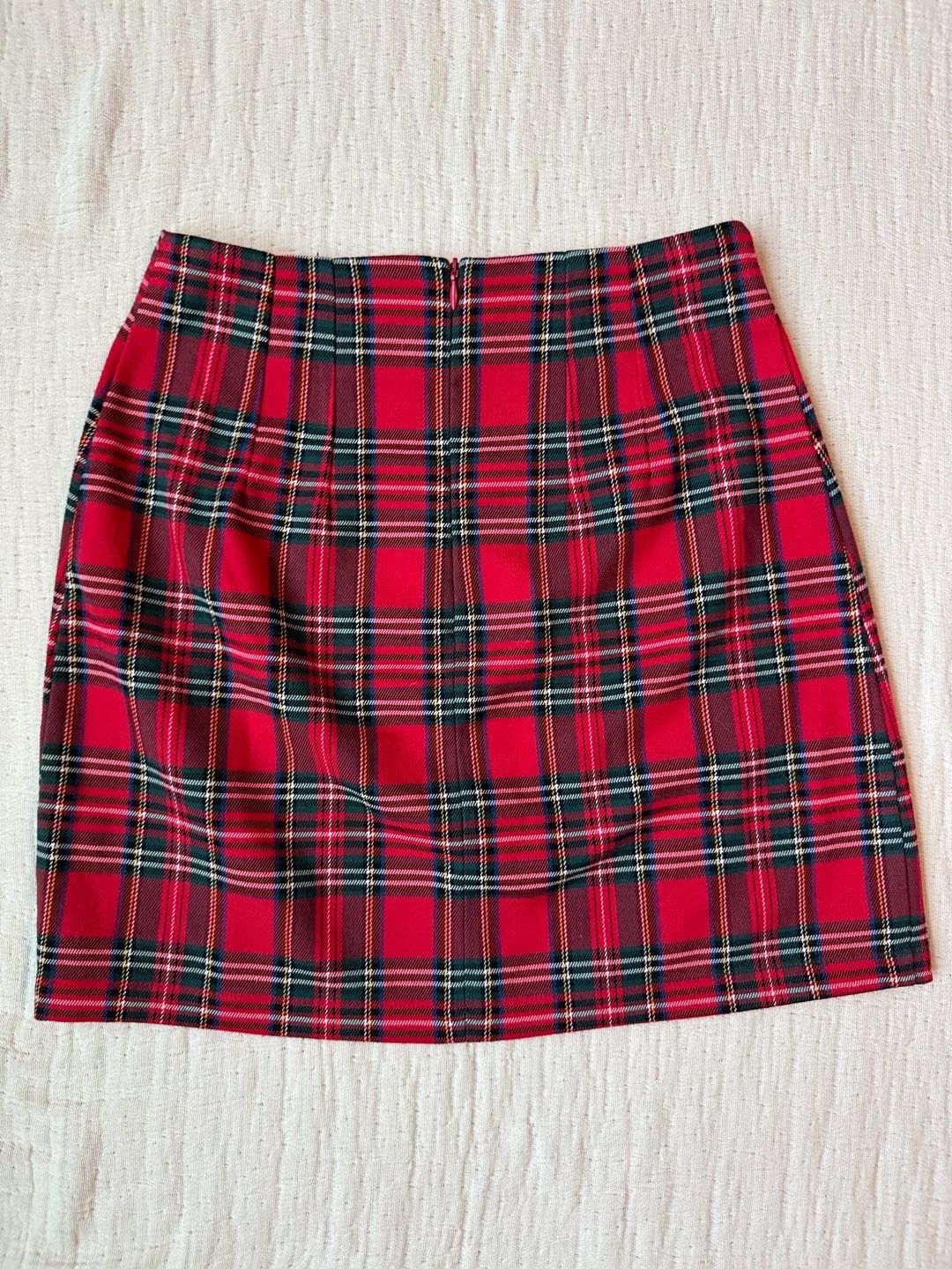 Brandy Melville Red Tartan Plaid Cara Skirt 4