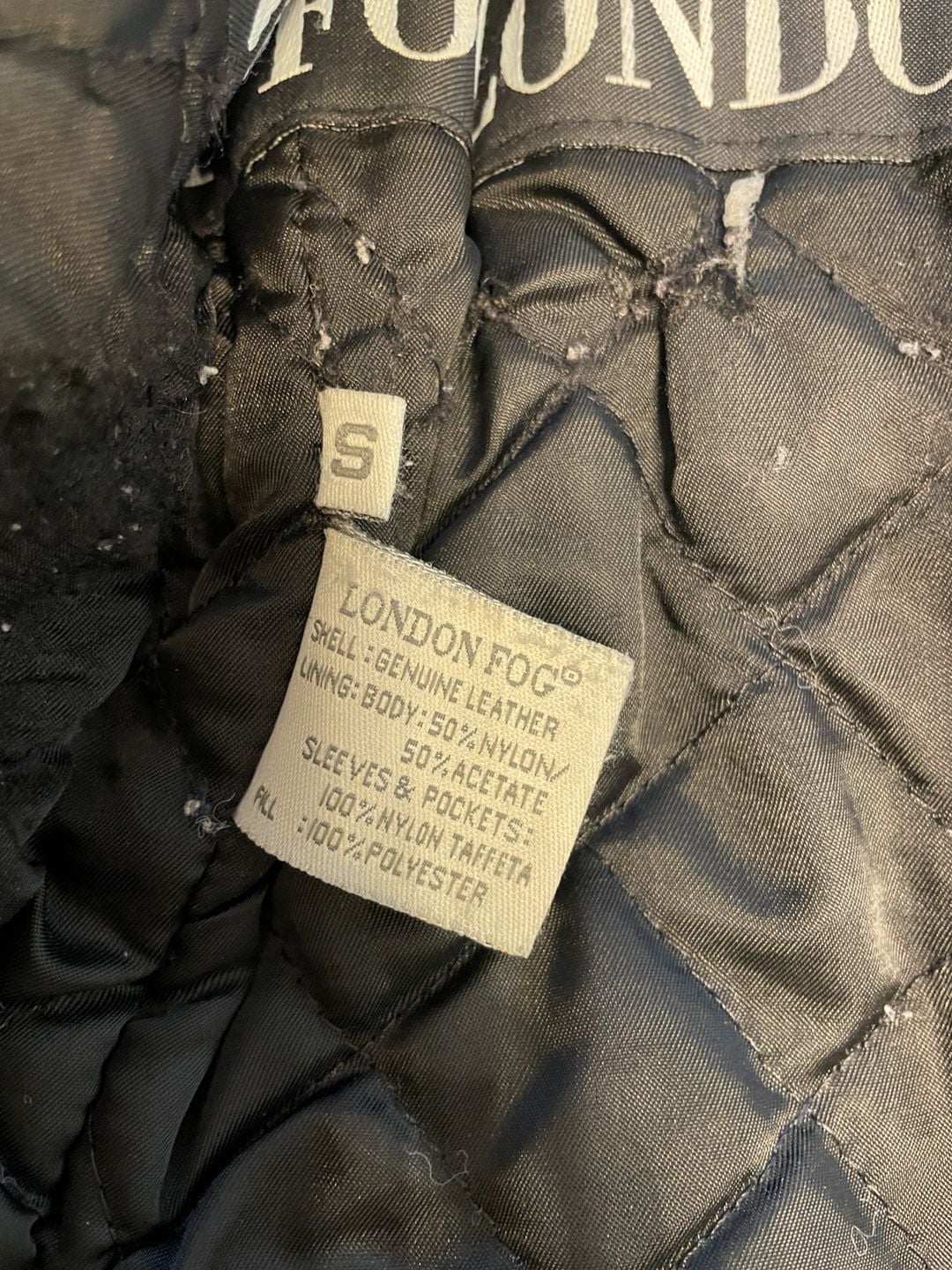 London Fog Genuine Leather Jacket Size S Black Quilted Lined Vintage
80’s
90’s 4