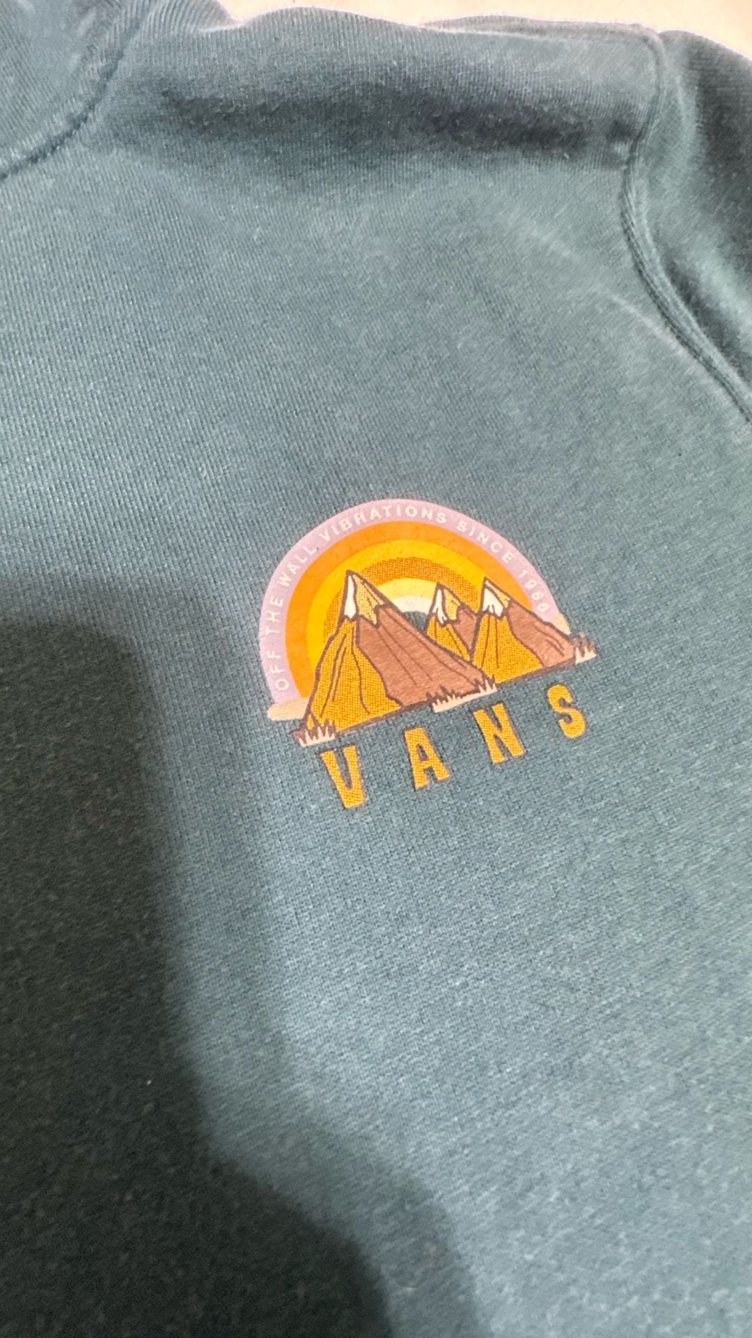 Vans Mountain Graphic Hoodie Boys X-Large Teal 3
