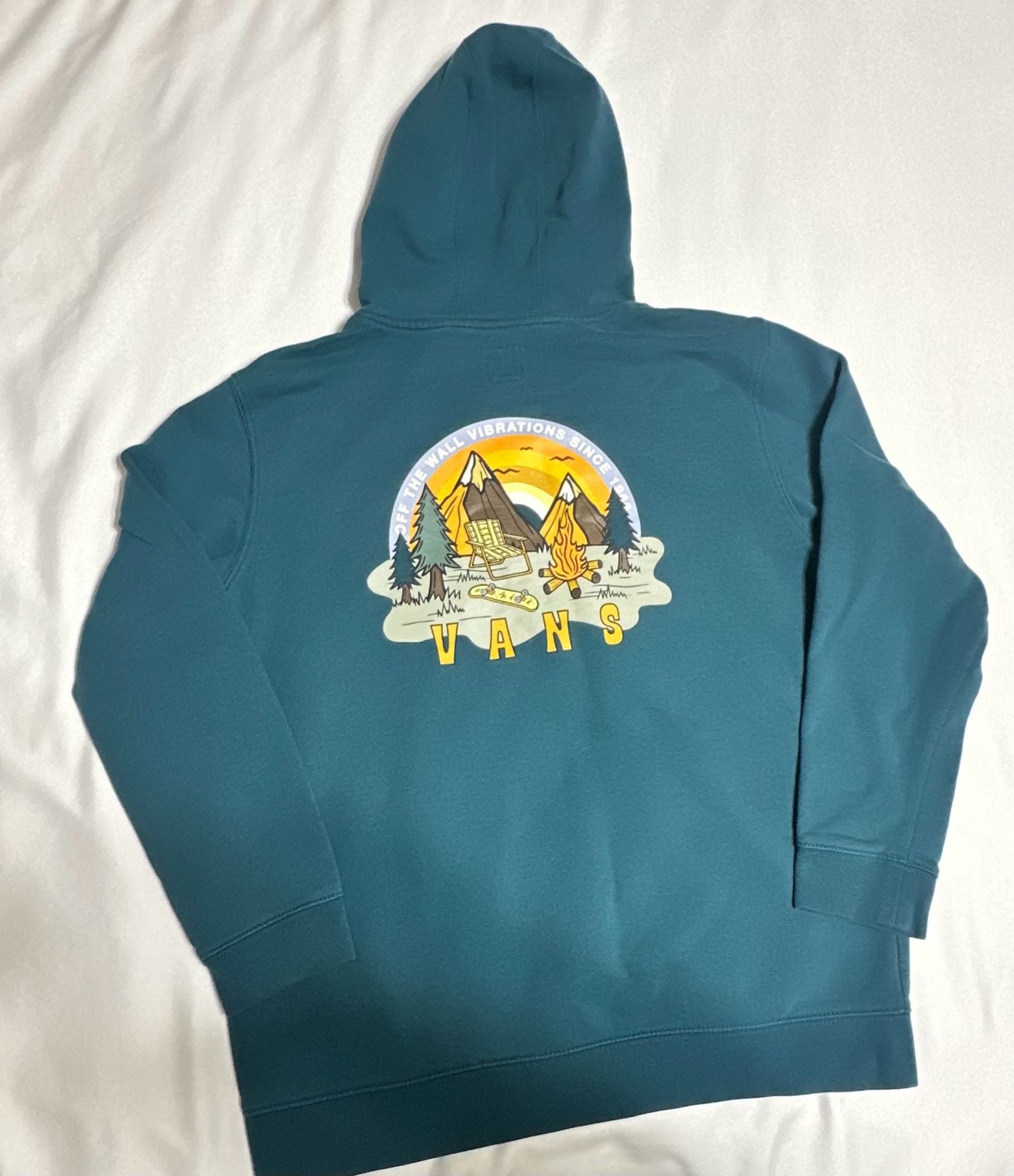 Vans Mountain Graphic Hoodie Boys X-Large Teal 5