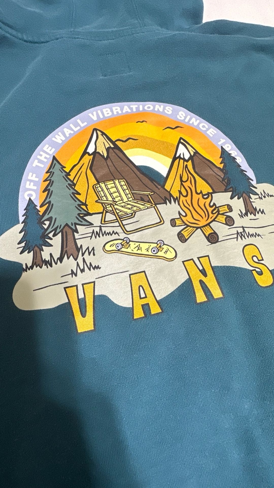 Vans Mountain Graphic Hoodie Boys X-Large Teal 6