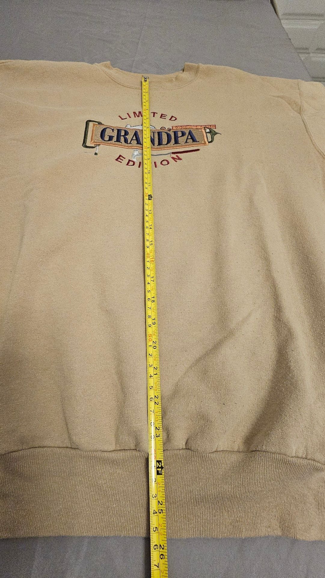 MC Sport Limited Edition Grandpa Sweatshirt Size Large Tan Embroidered 5