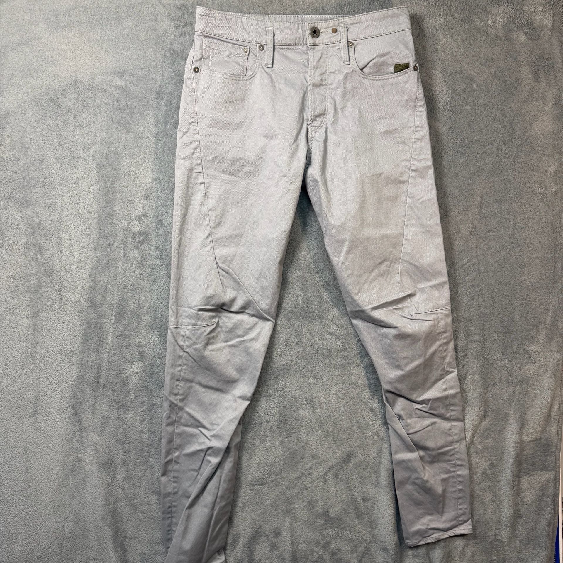 G-Star RAW Scutar 3D Slim Tapered Chino Pants Charcoal Grey 30x34 D18962 3