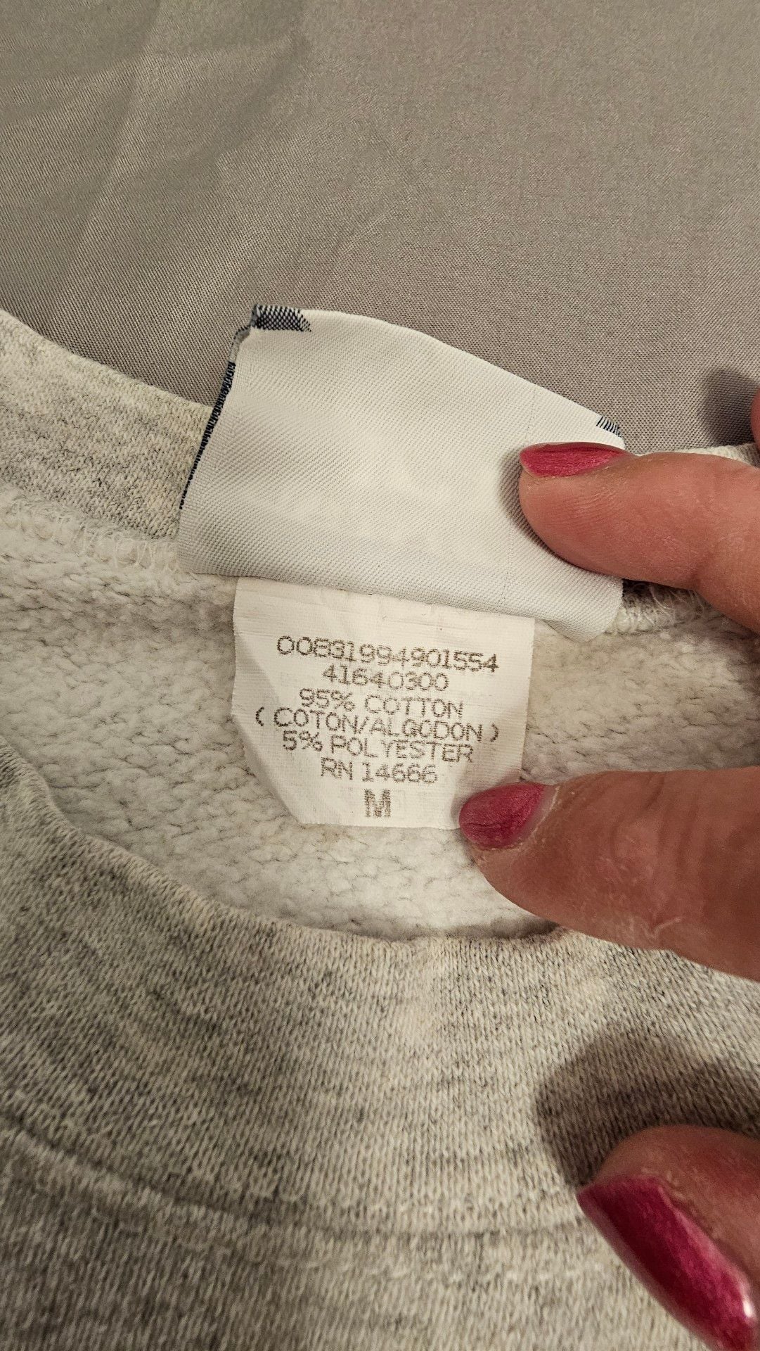 Vintage Lee Mission Valley Sweatshirt Size M Grey USA Made 5