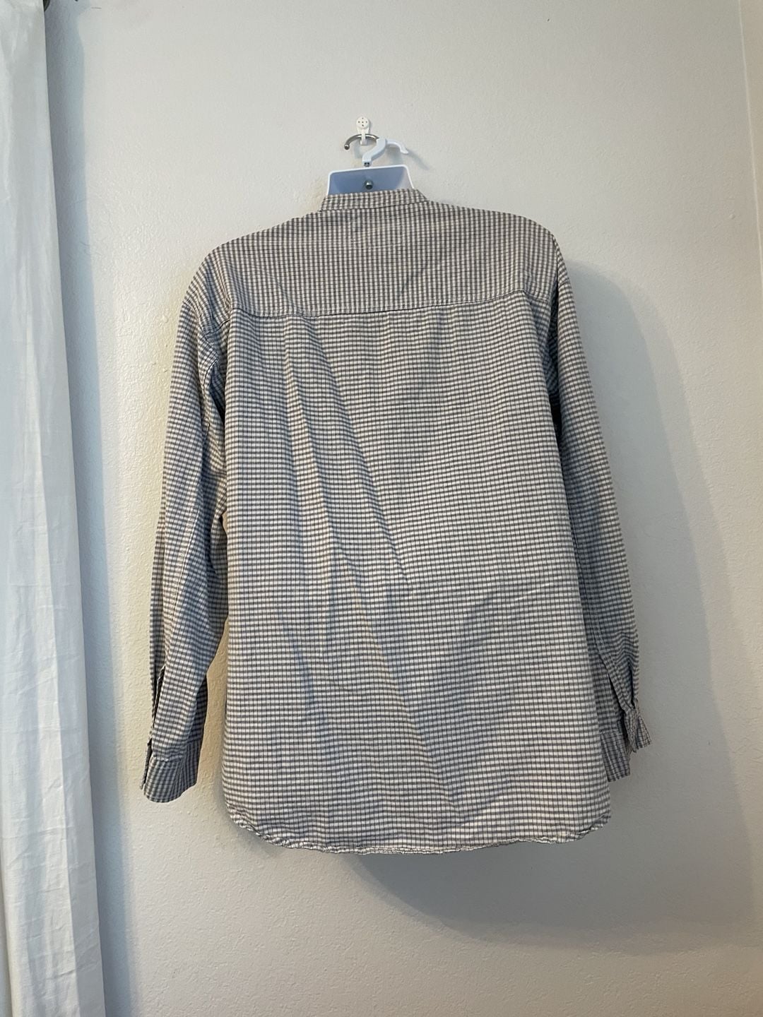 Levi's Plaid Button Down Shirt Size XL Gray Long Sleeve Band Collar
Western 5