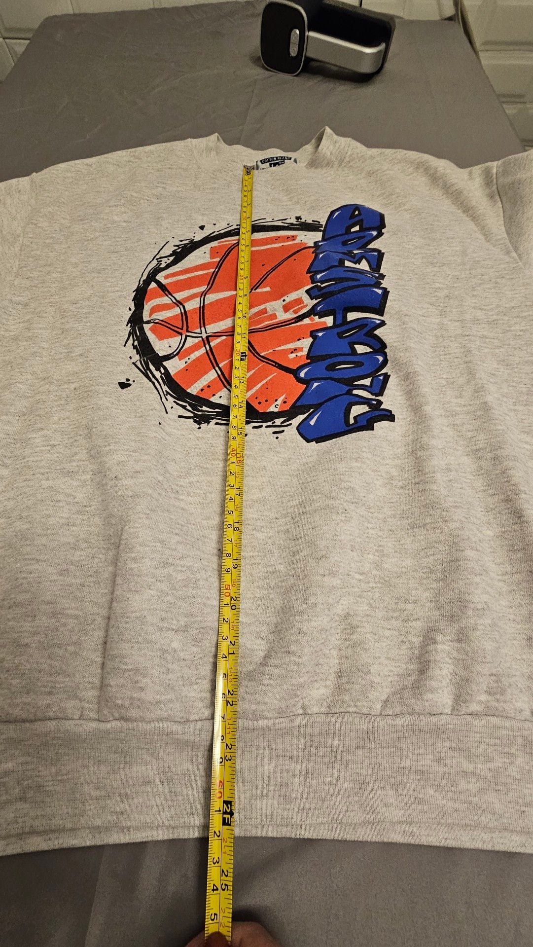 Vintage Lee Cotton Blend Armstrong Basketball Graphic Sweatshirt Size L Grey 5