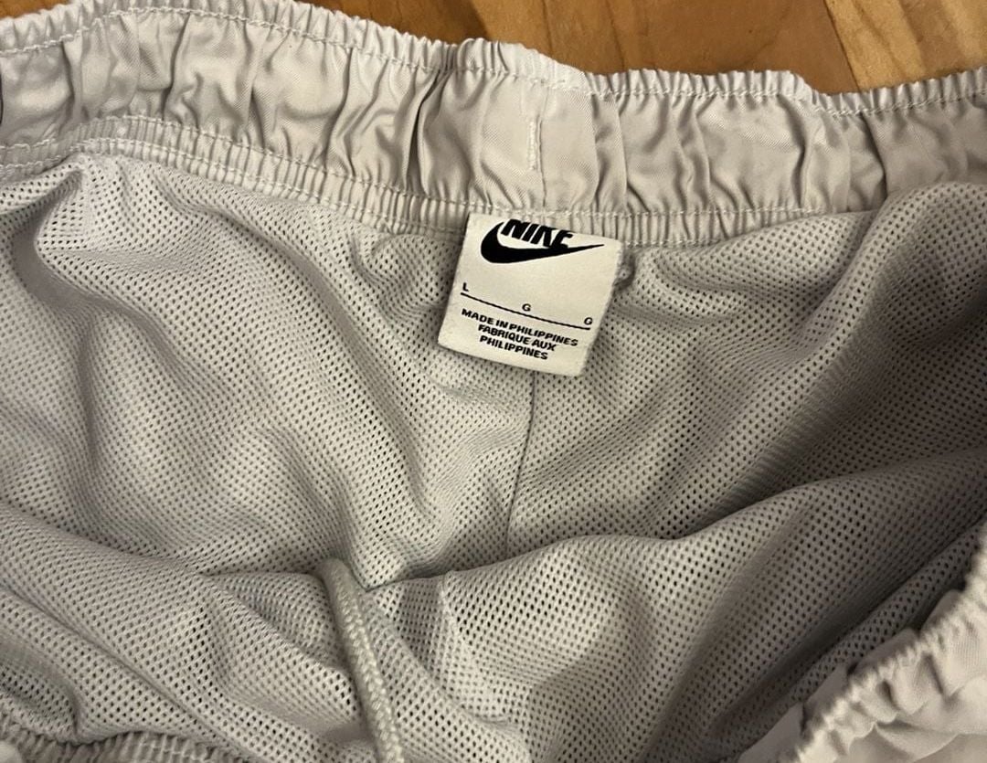 Nike Nylon Athletic Shorts Size Large Gray Drawstring Gym 4