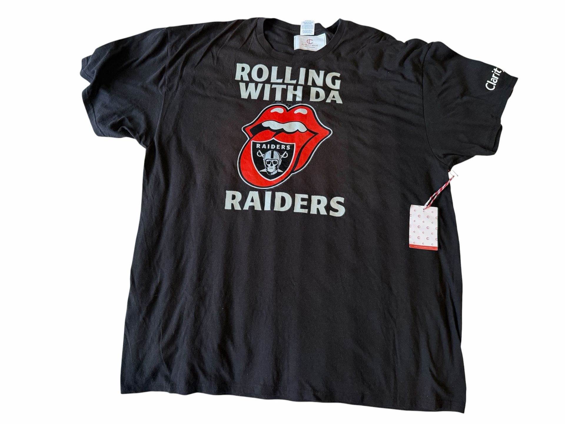 Clarity Wave Rolling With Da Raiders T-Shirt Size 2XL Black 2
