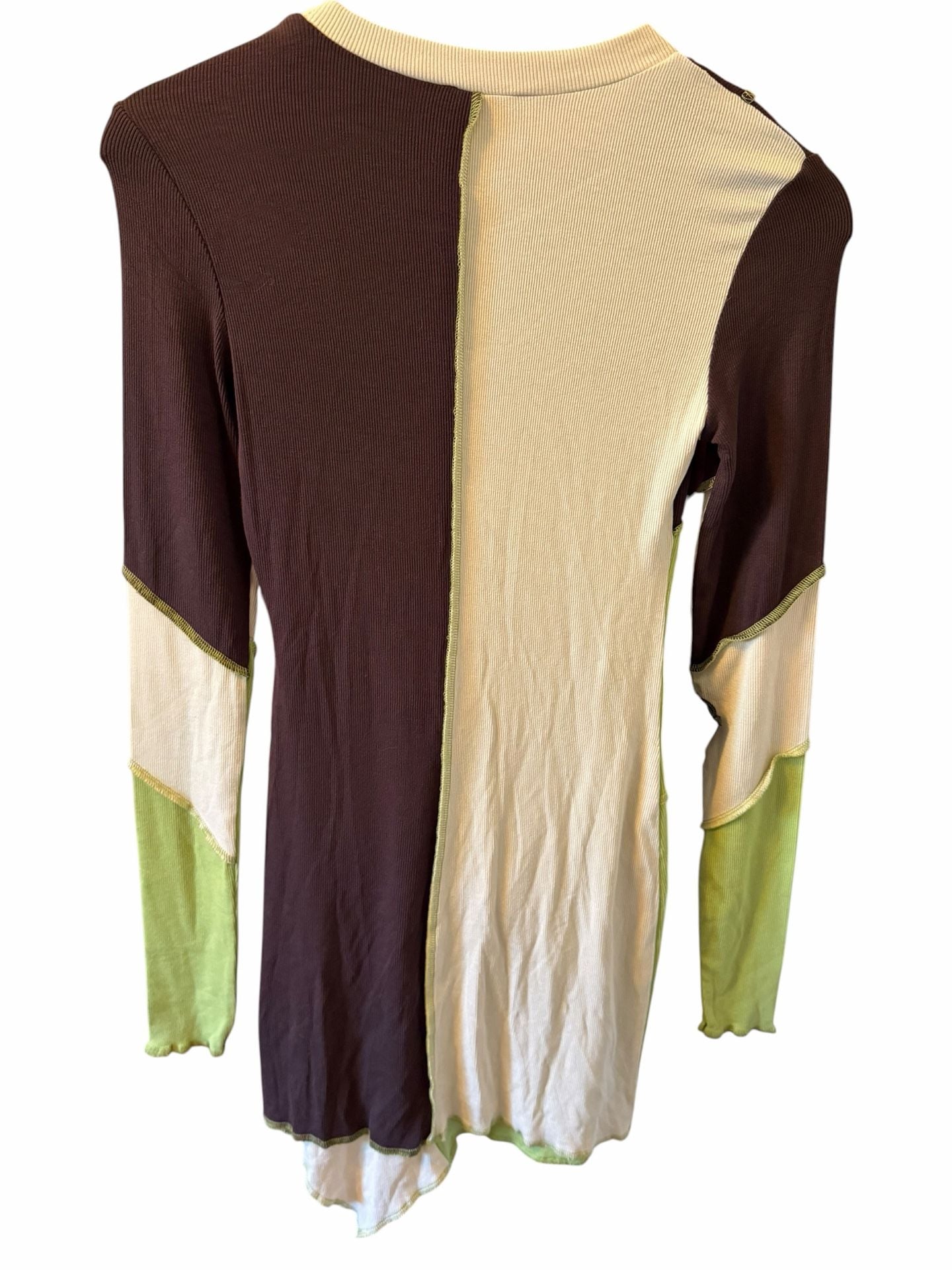 Fashion Nova Corita Colorblock Mini Dress Size XS Green Combo 3