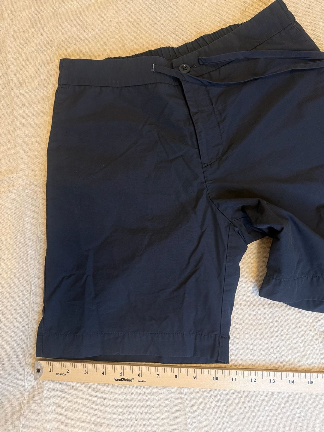 Freemans Sporting Club Men’s Shorts Size 32 Black Nylon Drawstring Made in USA 7