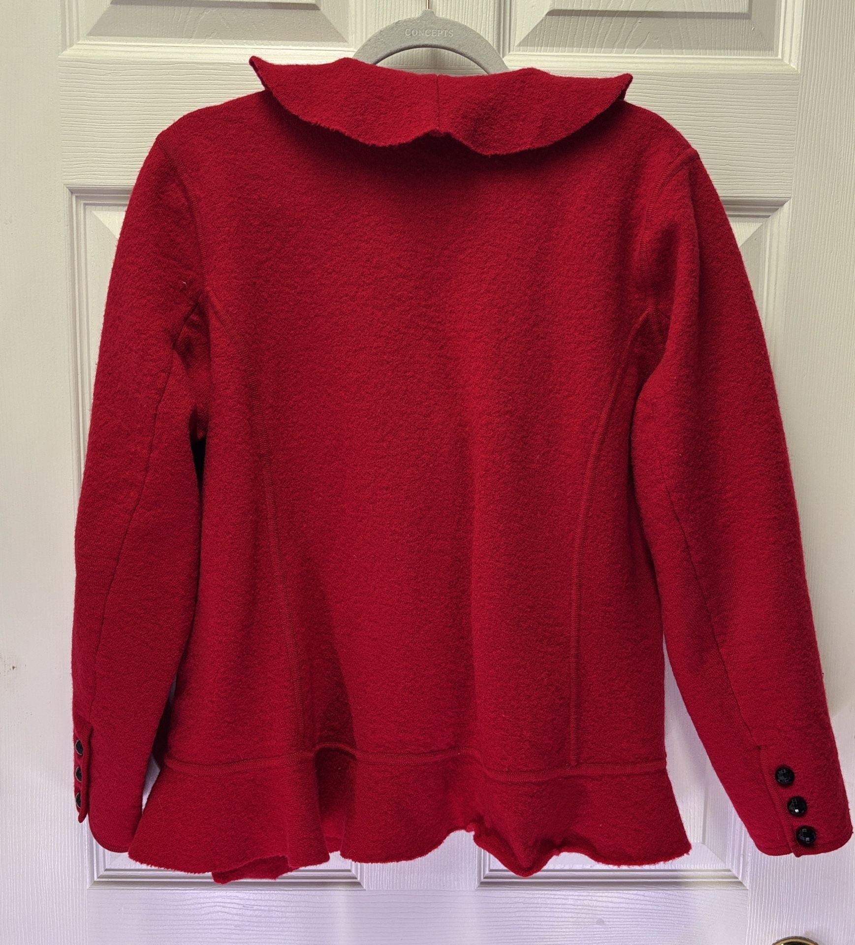 Jones New York Collection Woman Jacket Size 1X Red 100%Wool 3