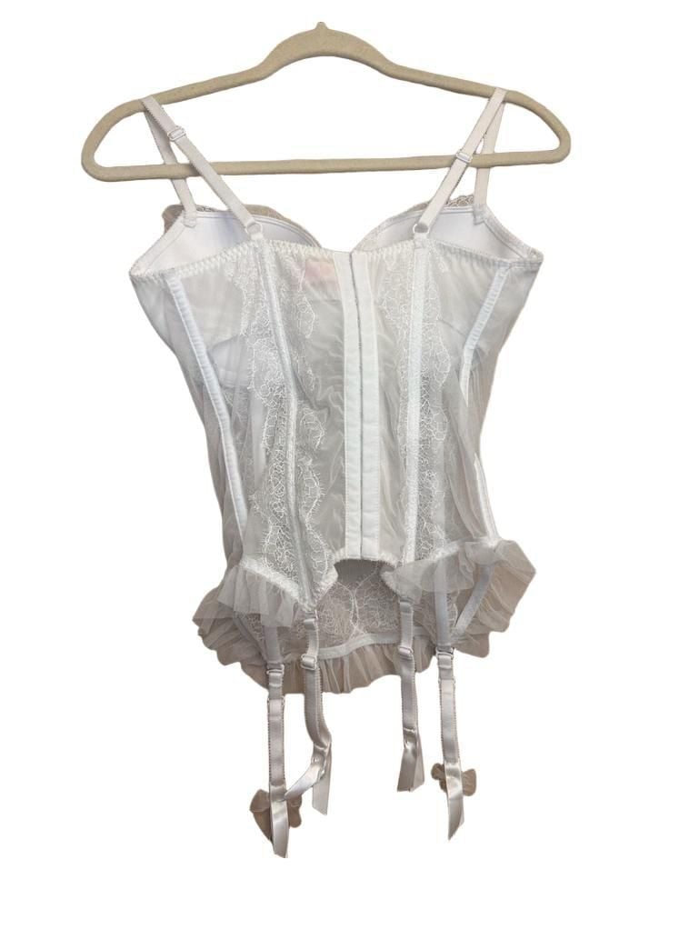 Victoria's Secret Fairycore White Rhinestone Mesh Bustier Corset 5