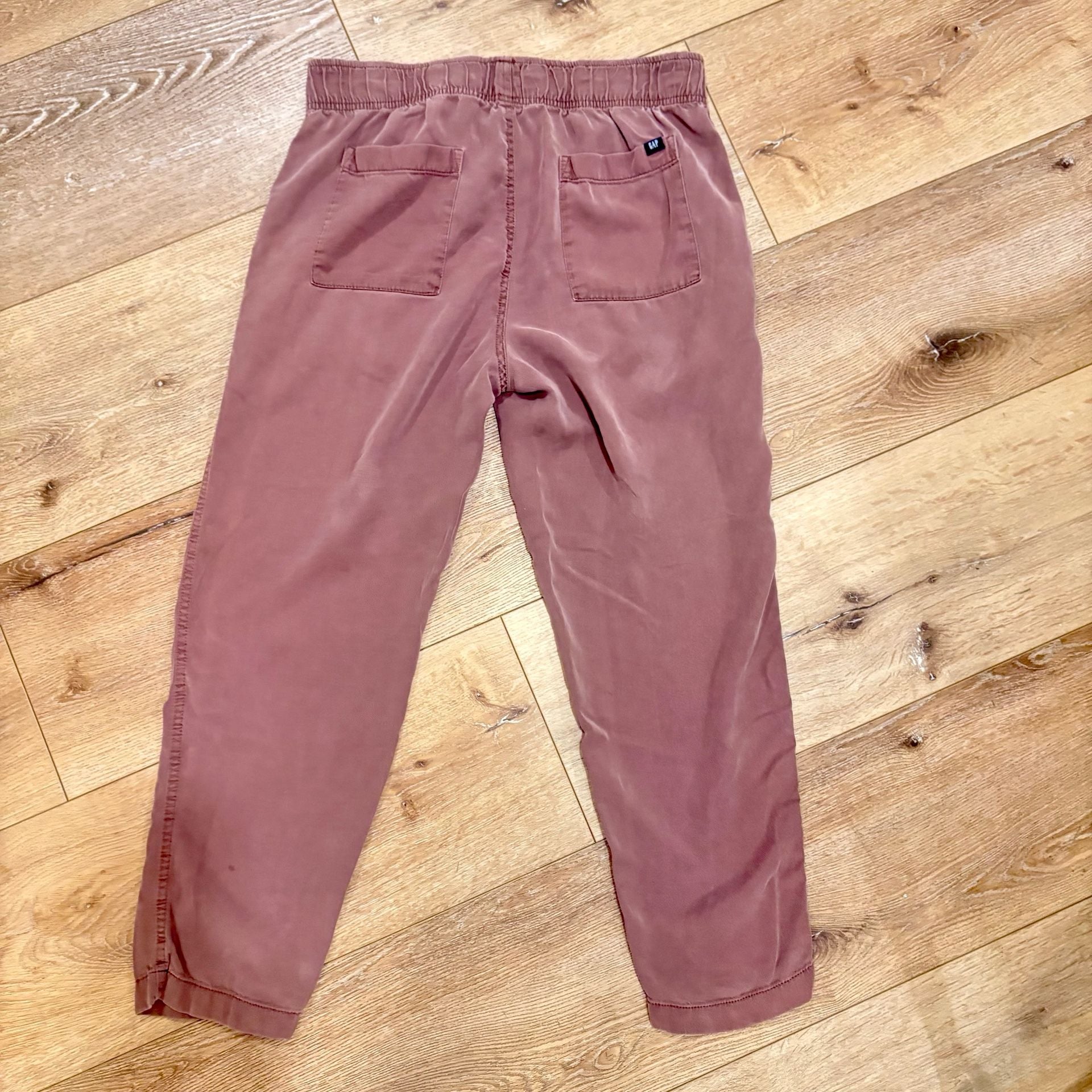 Gap Womens Large Dusty Rose Pink Lyocell Pull On Jogger Pants Elastic Waist 9