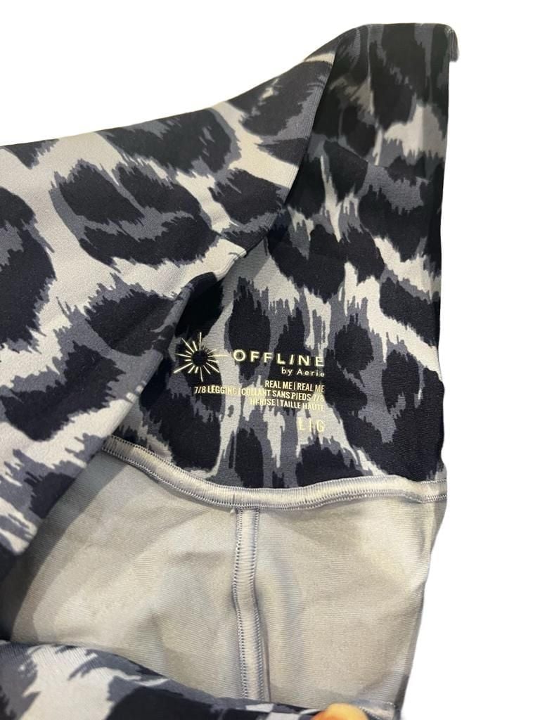 Aerie Offline Women's Hi Rise LEGGING Size XS Blue Leopard Print ..., 4