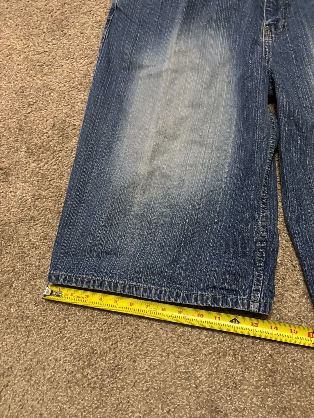 Early 2000s Baggy Y2K Trust Jeans Denim Shorts Size 44 Blue Distressed Jorts 5