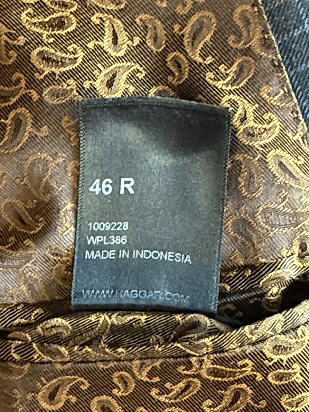 Haggar Plaid Sport Coat Blazer Size 46R Gray Brown Paisley Lining 8
