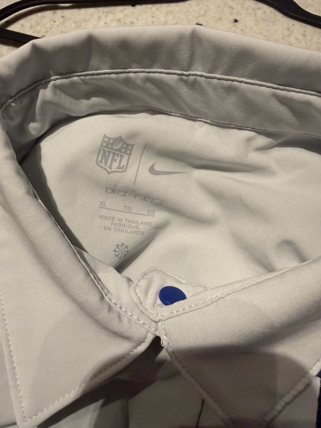 Nike New York Giants NFL On Field Polo Gray 6