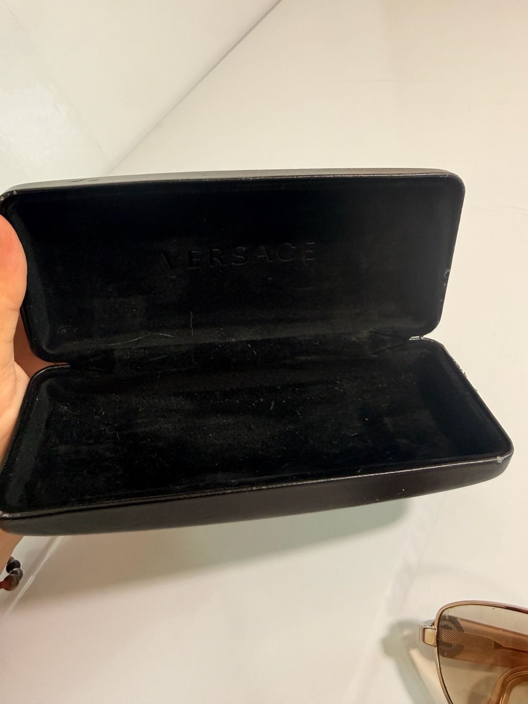 Versace Sunglasses Vintage Gold Frame Brown Lenses with Case 14
