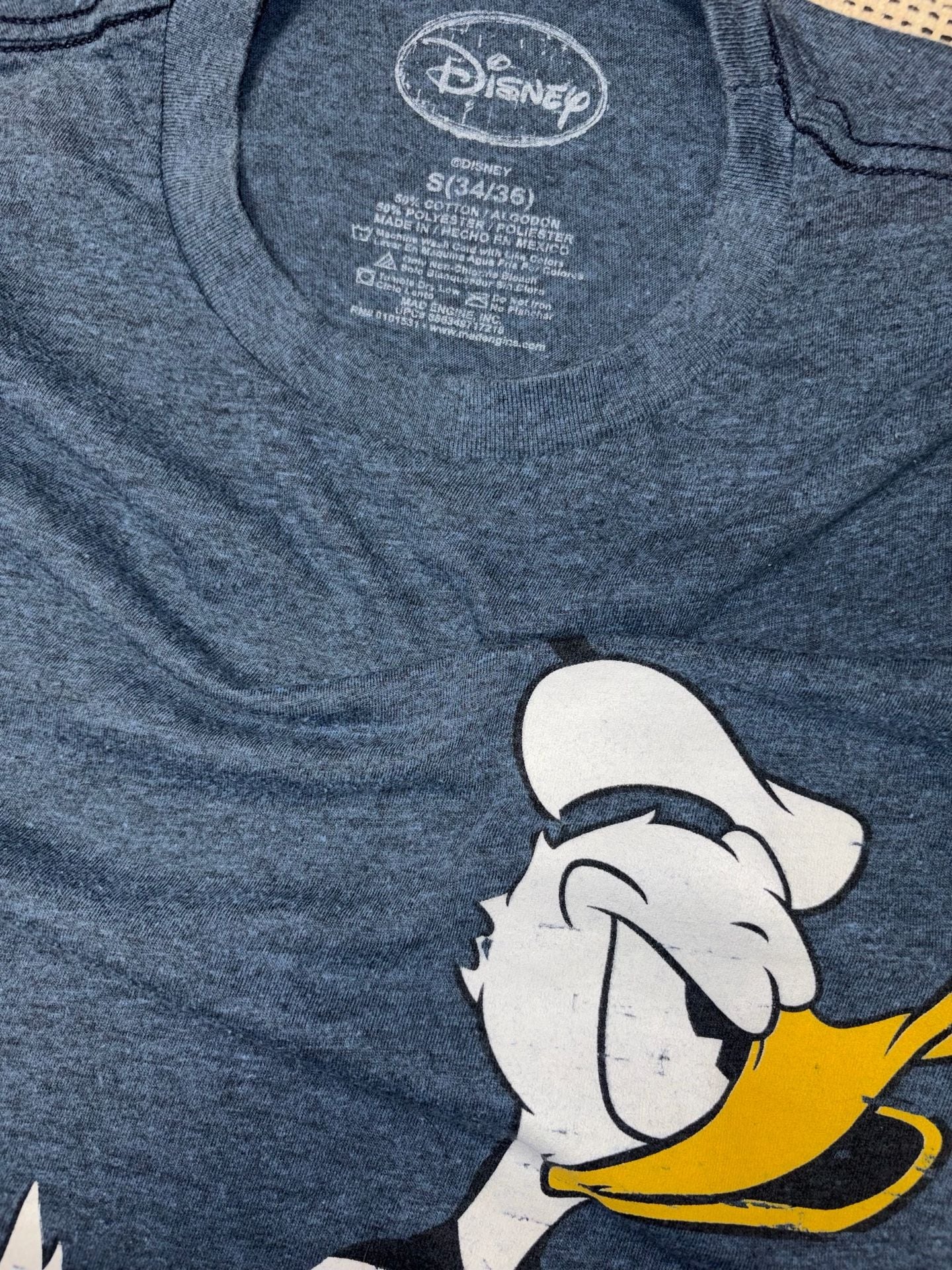 Disney Donald Duck Men’s Graphic T-Shirt Size S (34/36) Heather Blue 3