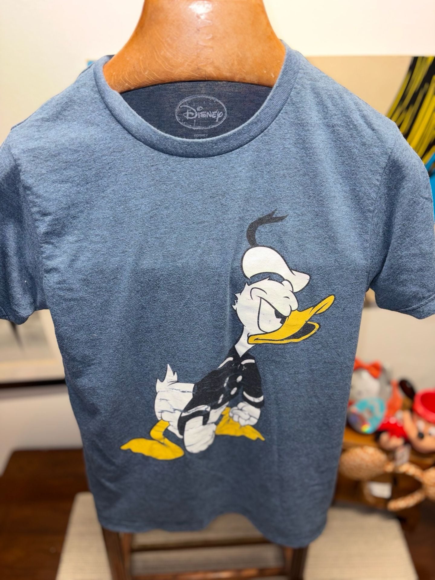 Disney Donald Duck Men’s Graphic T-Shirt Size S (34/36) Heather Blue 4