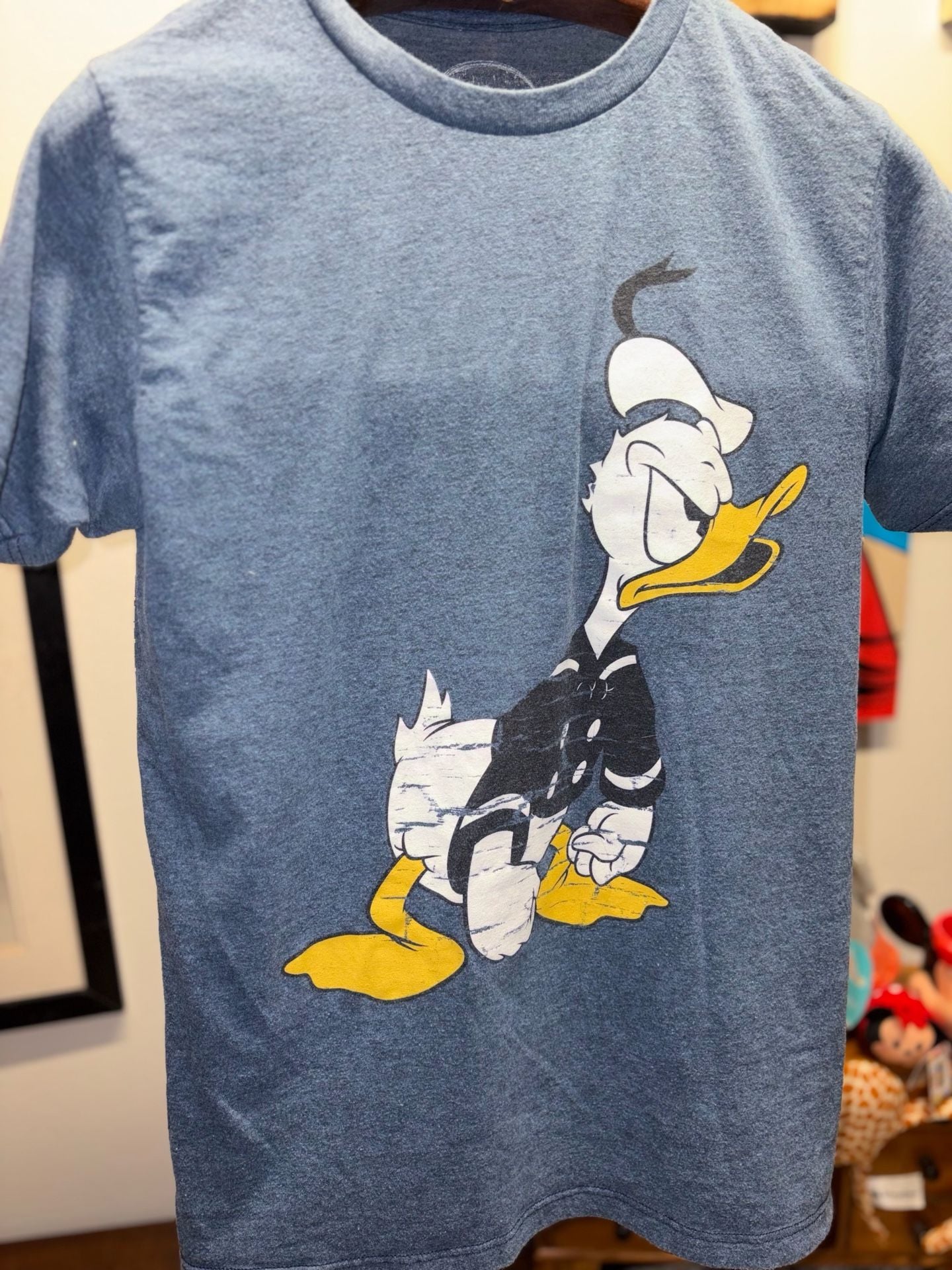 Disney Donald Duck Men’s Graphic T-Shirt Size S (34/36) Heather Blue 5