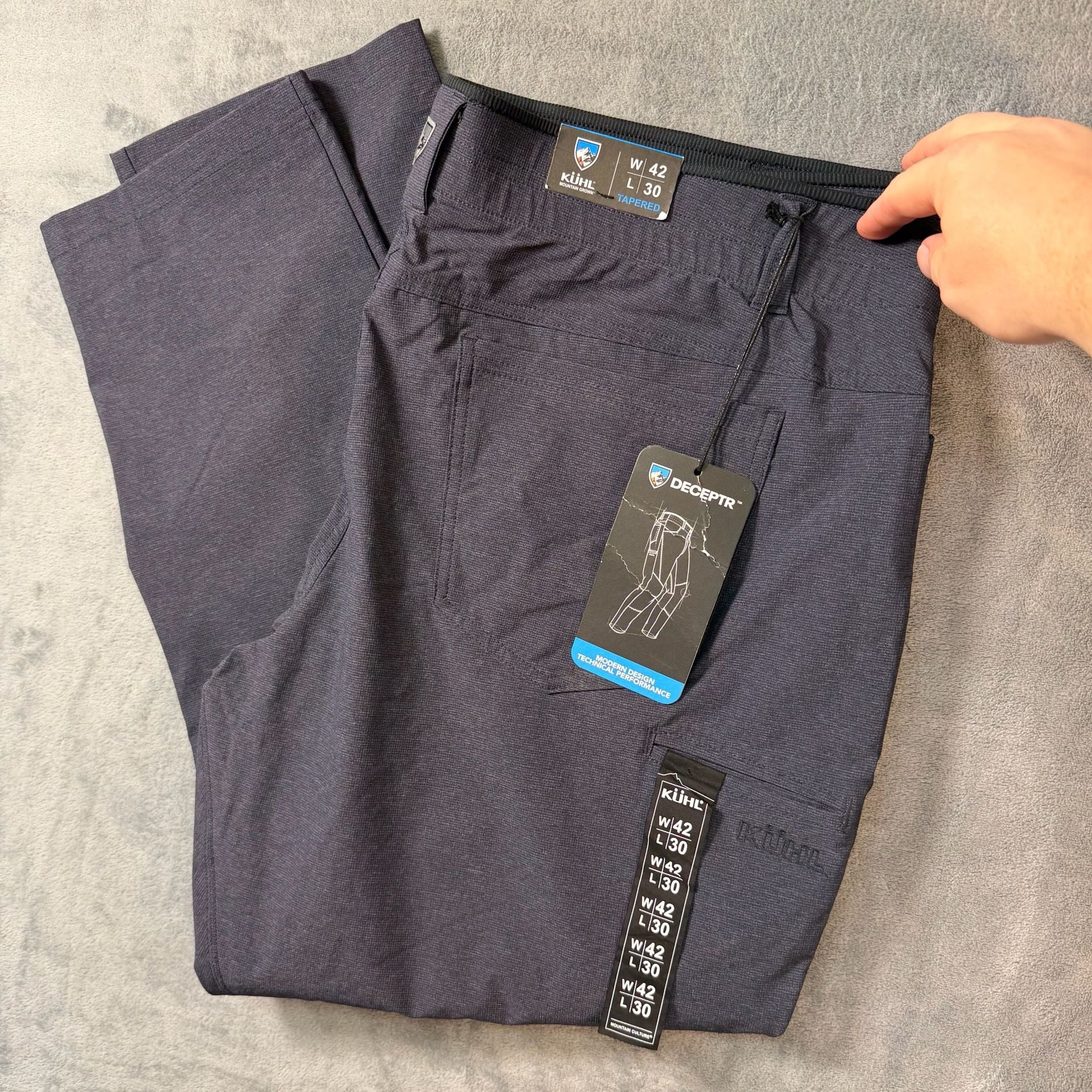 Kuhl Deceptr Pants 42x30 Tapered Charcoal Gray New with Tags 2