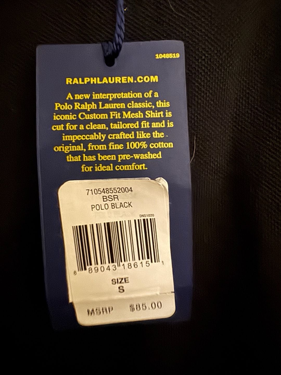 NWT Polo Ralph Lauren Slim Fit Polo Shirt Size S Black 6
