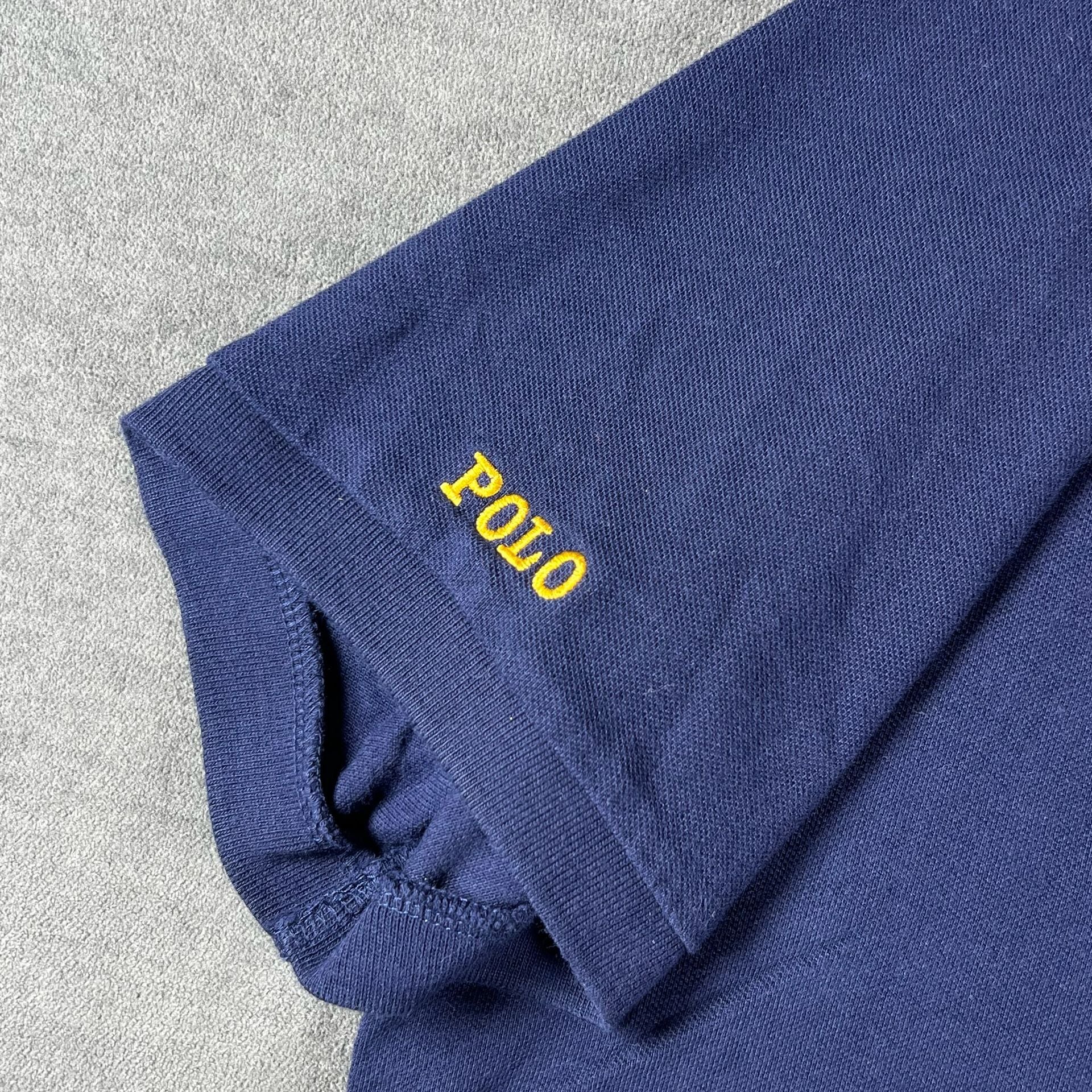 Polo Ralph Lauren Custom Fit Navy Blue Equestrian Big Pony Logo Polo Shirt Sz XL 4
