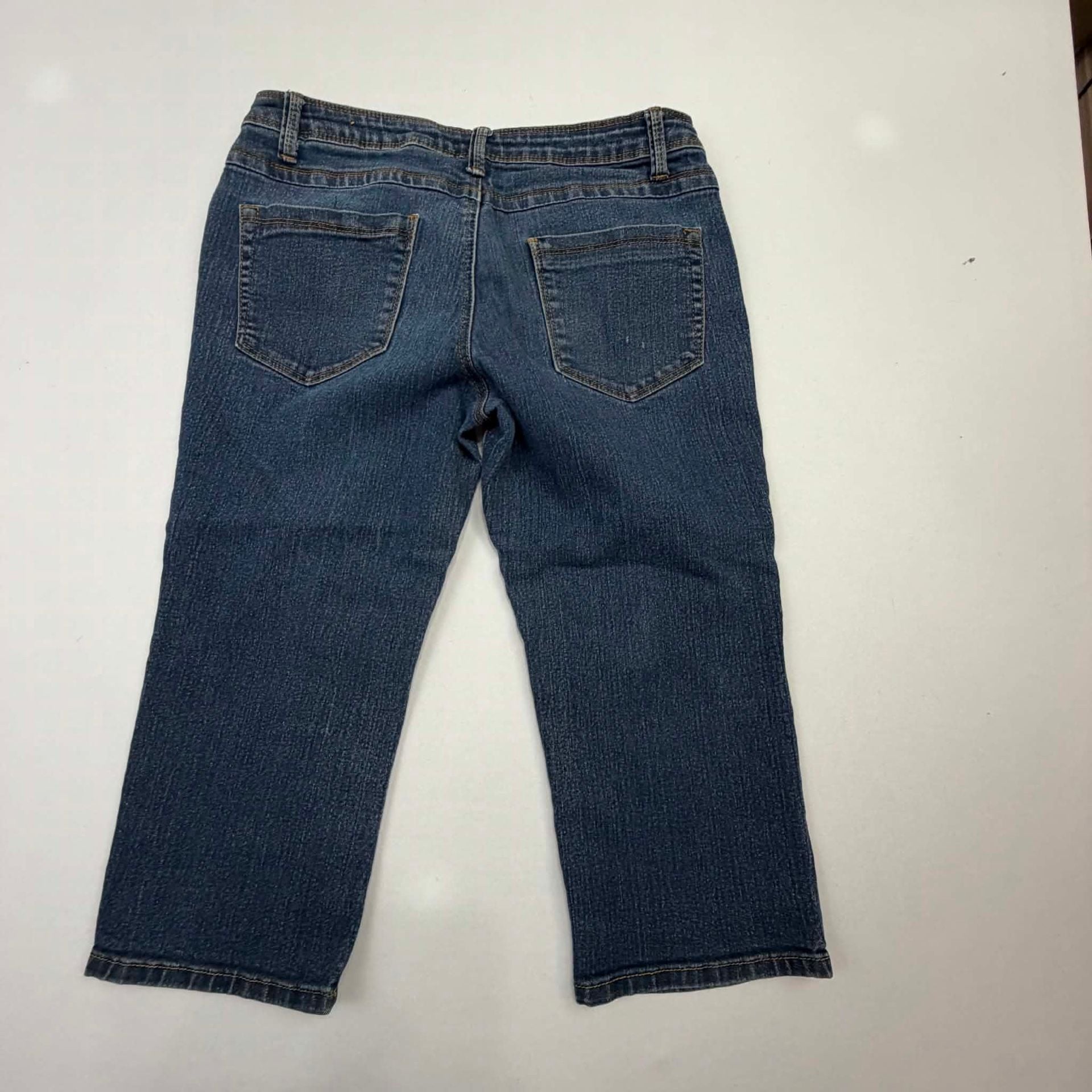 Hybrid & Company Jeans Size 7 Blue Denim Cropped Capris Q22881 4