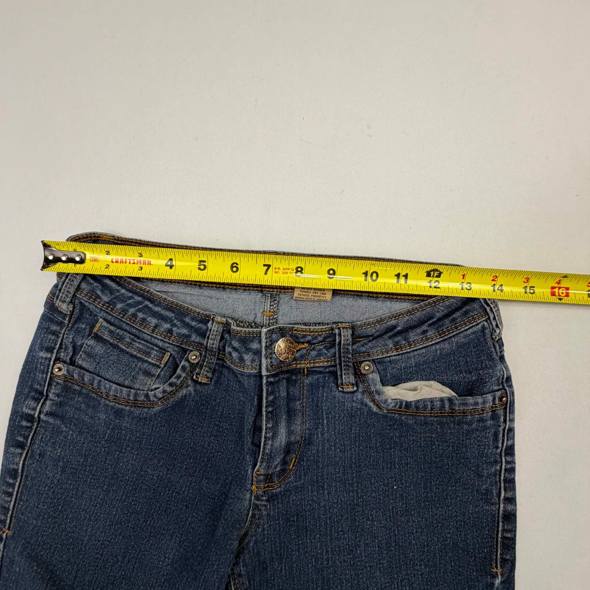 Hybrid & Company Jeans Size 7 Blue Denim Cropped Capris Q22881 8