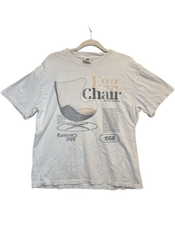 Vintage Graphic Egg Chair Men’s T-Shirt Arne Jacobsen 1958 2